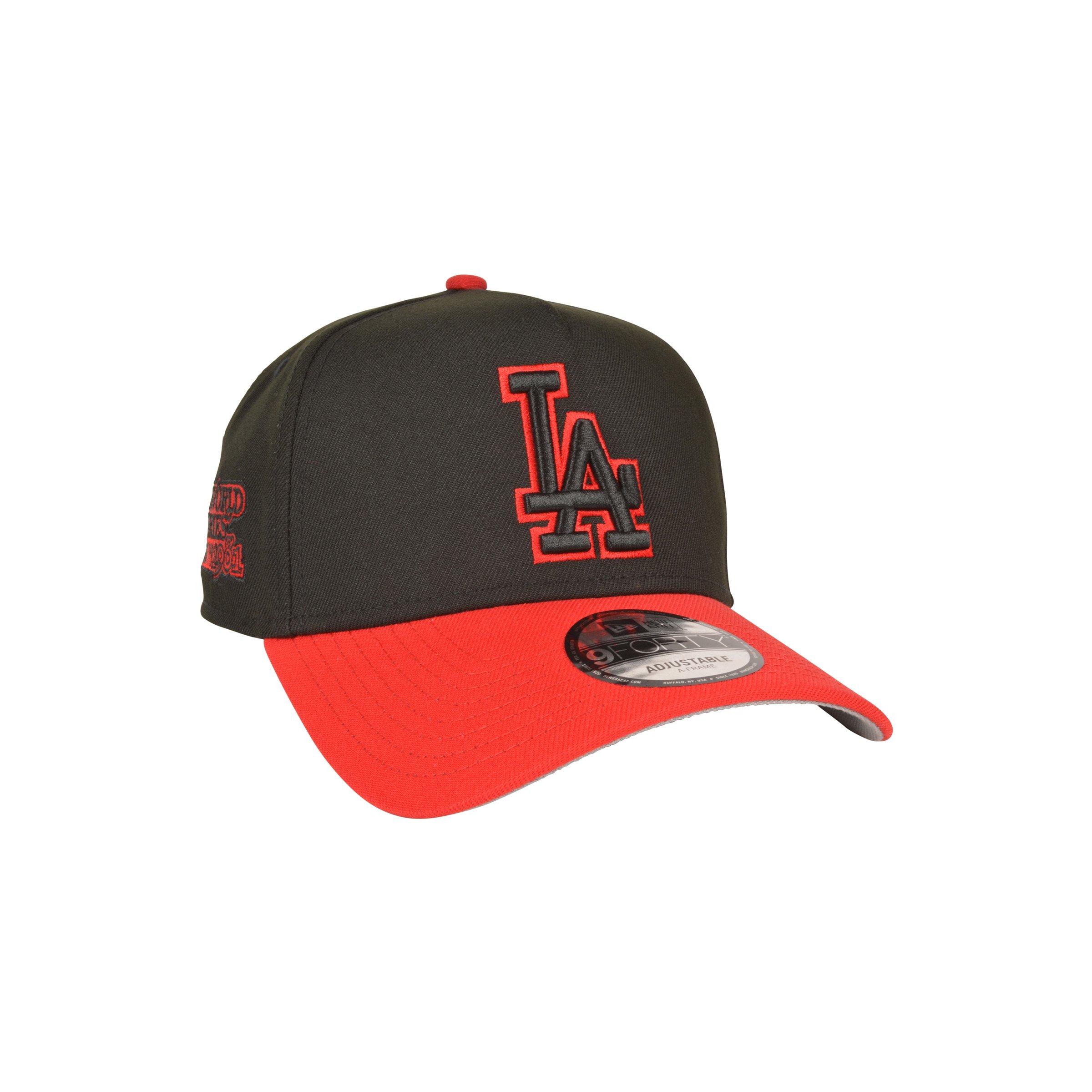 New Era Los Angeles Dodgers 9FORTY A-Frame Black/Red Snapback Hat