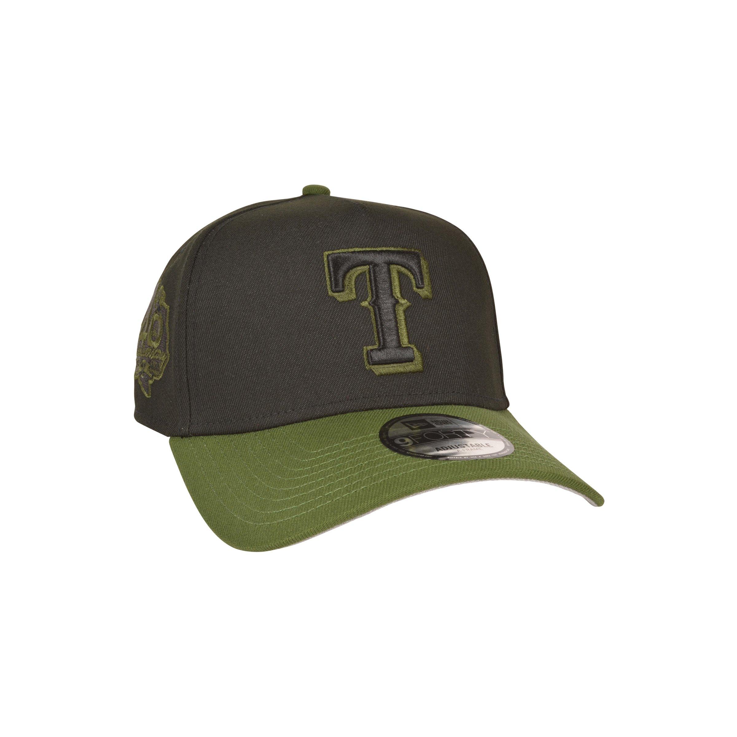 New Era Texas Rangers 9FORTY A-Frame Black/Green Snapback Hat
