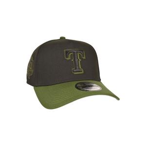 New Era Texas Rangers 9FORTY A-Frame Snapback Hat-Black/Green
