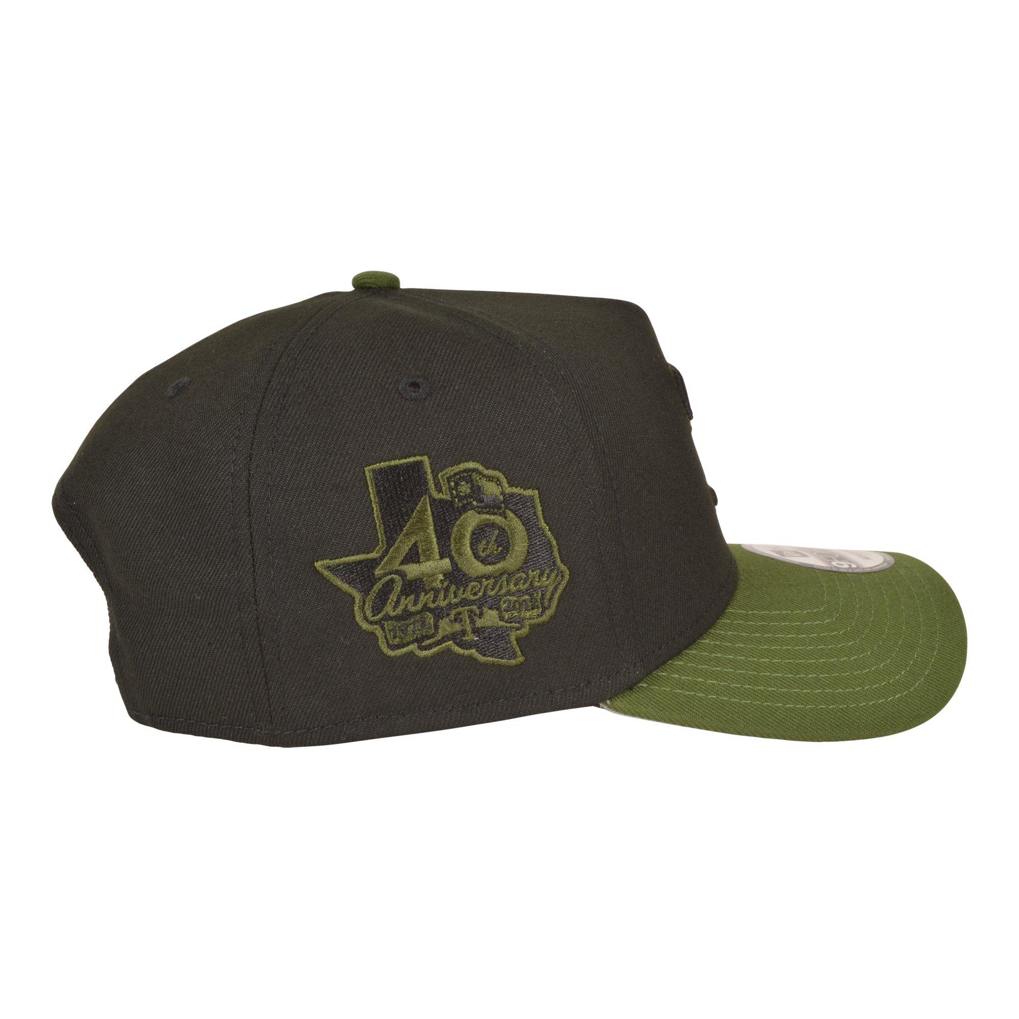New Era Texas Rangers 9FORTY A-Frame Black/Green Snapback Hat