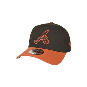 New Era Atlanta Braves 9FORTY A-Frame Snapback Hat-Black/Rust