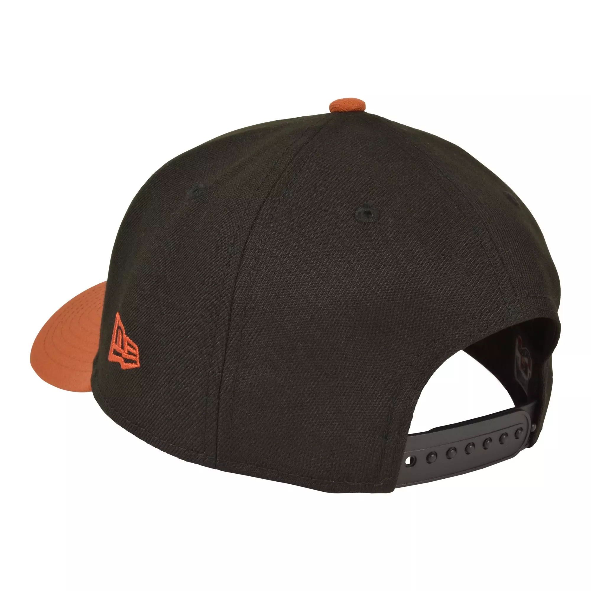 New Era Atlanta Braves 9FORTY A-Frame Snapback Hat-Black/Rust - BLACK/ORANGE