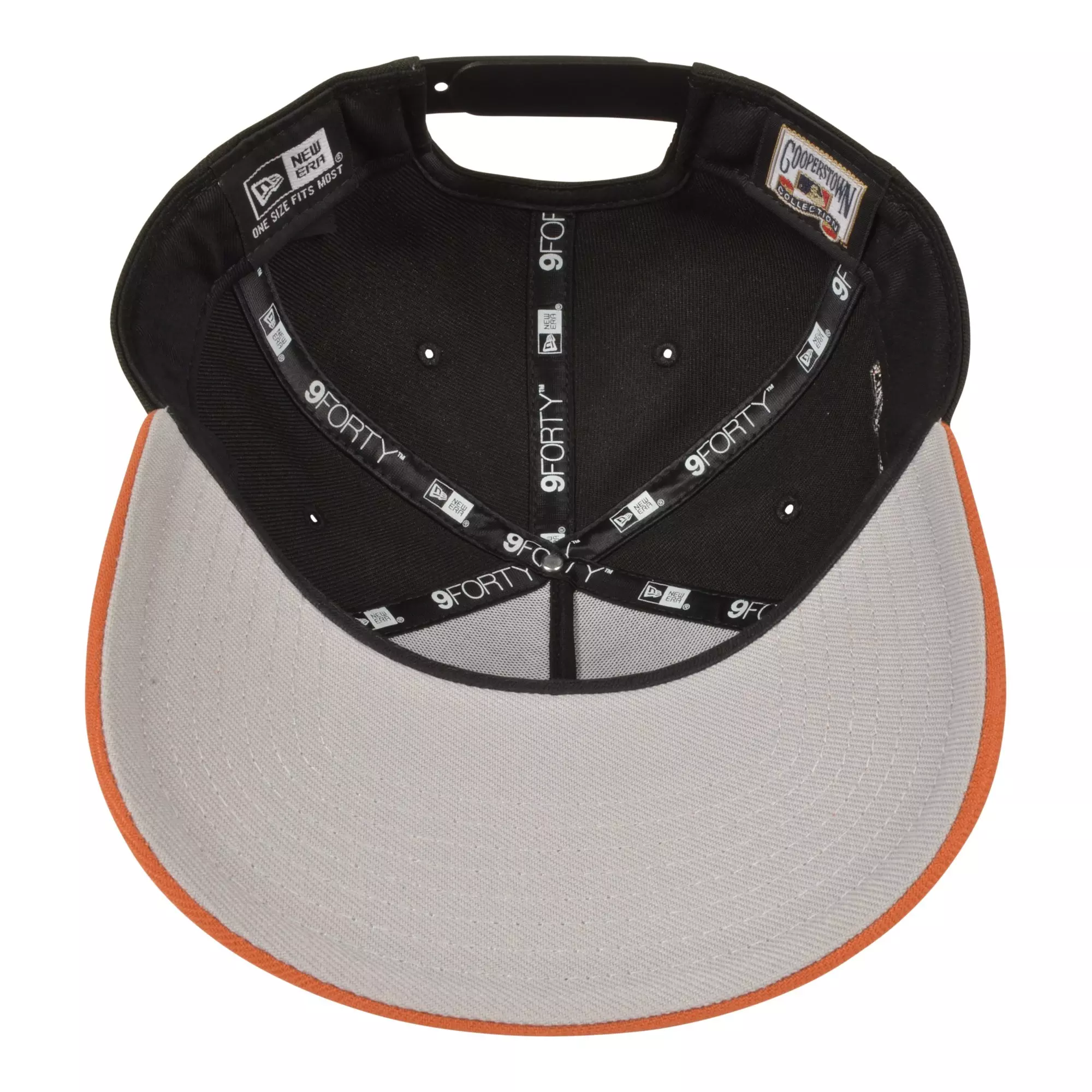 New Era Atlanta Braves 9FORTY A-Frame Snapback Hat-Black/Rust - BLACK/ORANGE