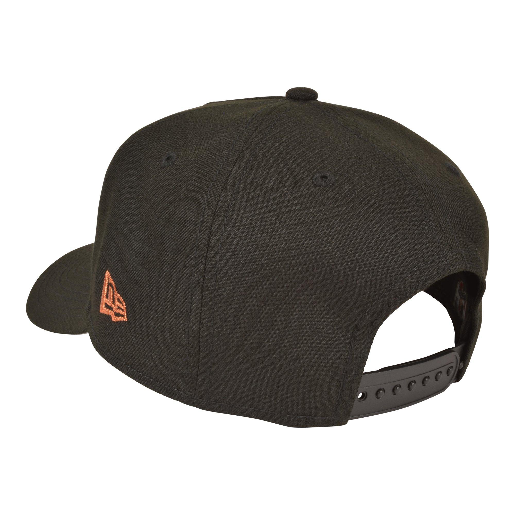 New Era Texas Rangers 9FORTY A-Frame Black/Rust Snapback Hat