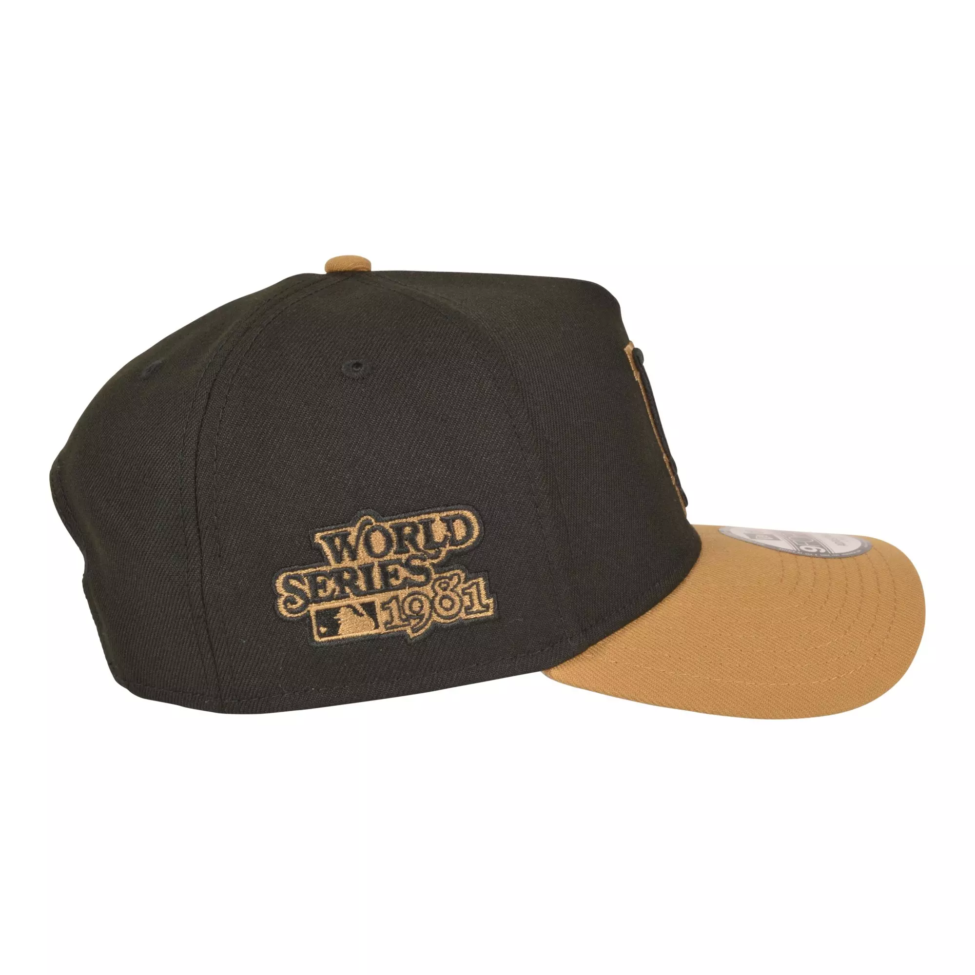 New Era Los Angeles Dodgers 9FORTY A-Frame Snapback Hat-Black/Wheat - BLACK/KHAKI