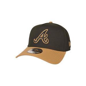 New Era Atlanta Braves 9FORTY A-Frame Snapback Hat-Black/Wheat