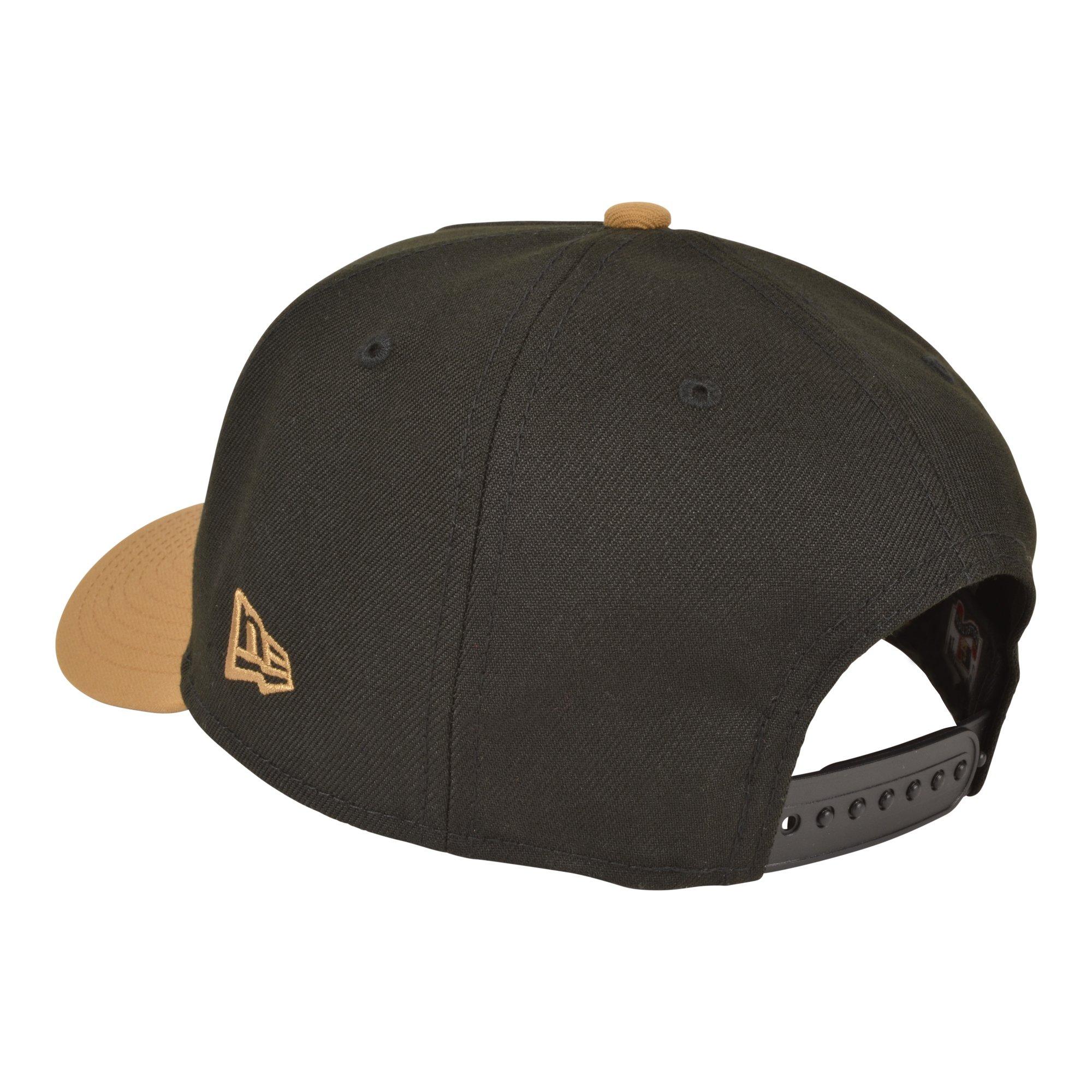 New Era Atlanta Braves 9FORTY A-Frame Black/Wheat Snapback Hat
