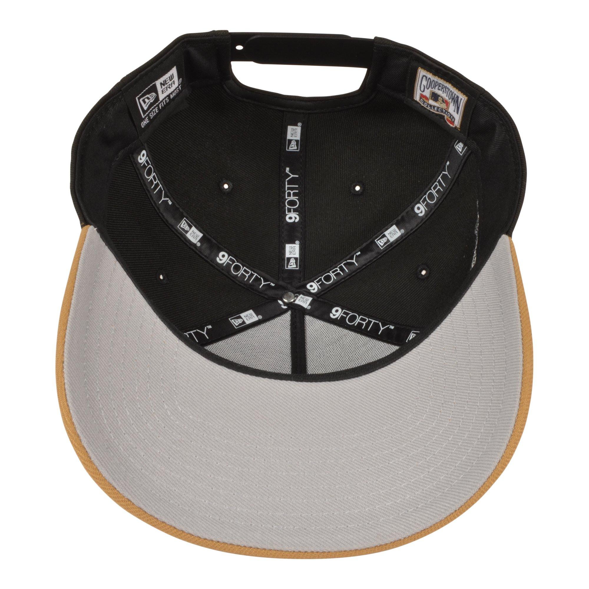 New Era Atlanta Braves 9FORTY A-Frame Black/Wheat Snapback Hat