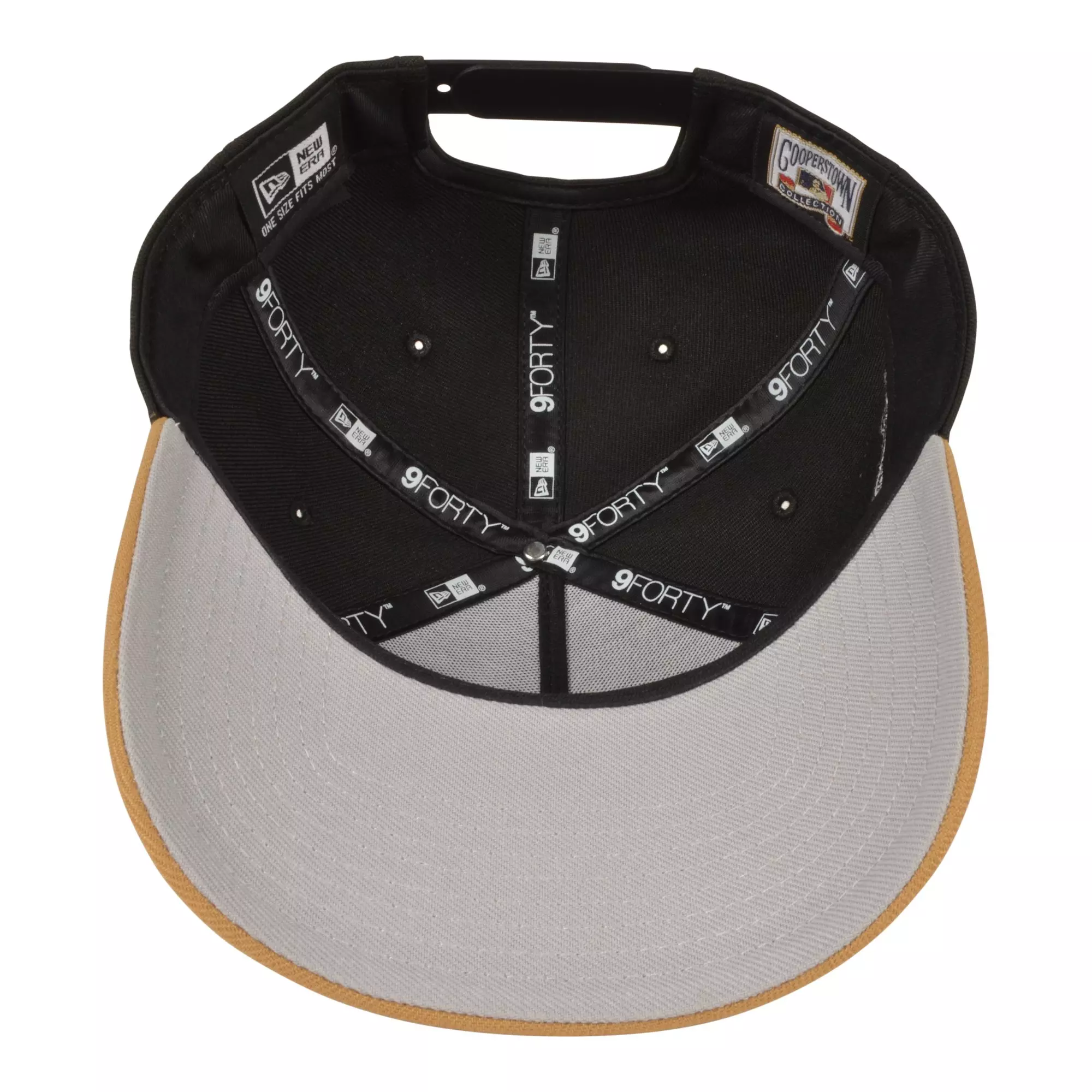 New Era Atlanta Braves 9FORTY A-Frame Snapback Hat-Black/Wheat - BLACK/KHAKI