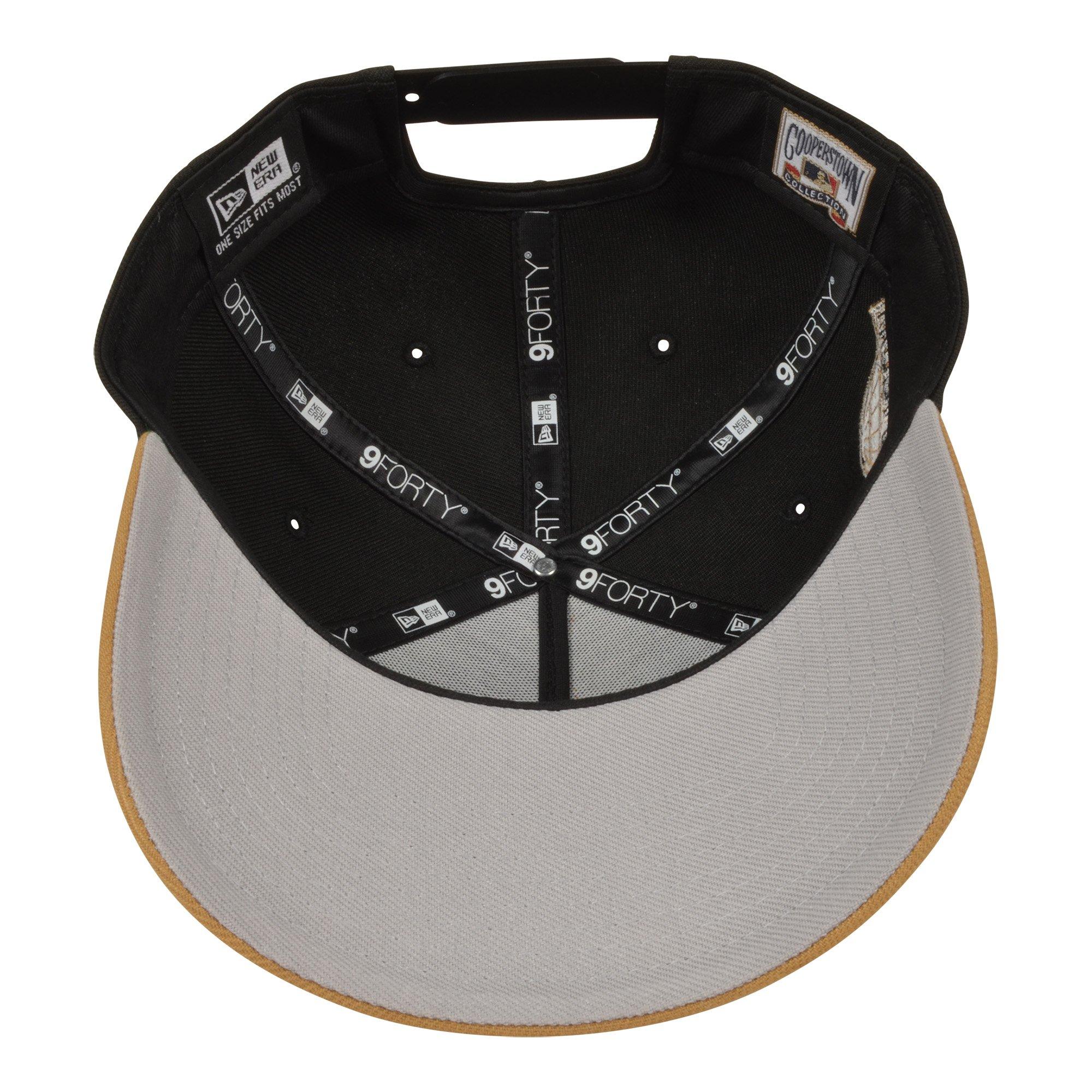 New Era Houston Astros 9FORTY A-Frame Snapback Hat-Black/Wheat - BLACK/KHAKI Thumbnail View 5