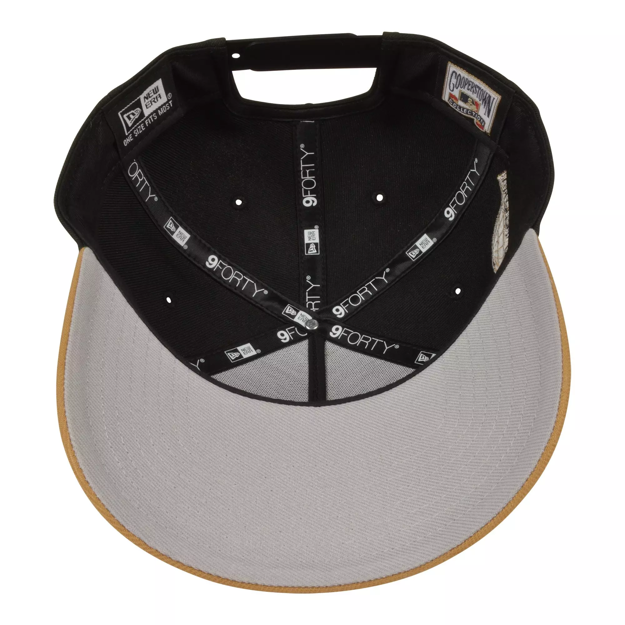 New Era Houston Astros 9FORTY A-Frame Snapback Hat-Black/Wheat - BLACK/KHAKI