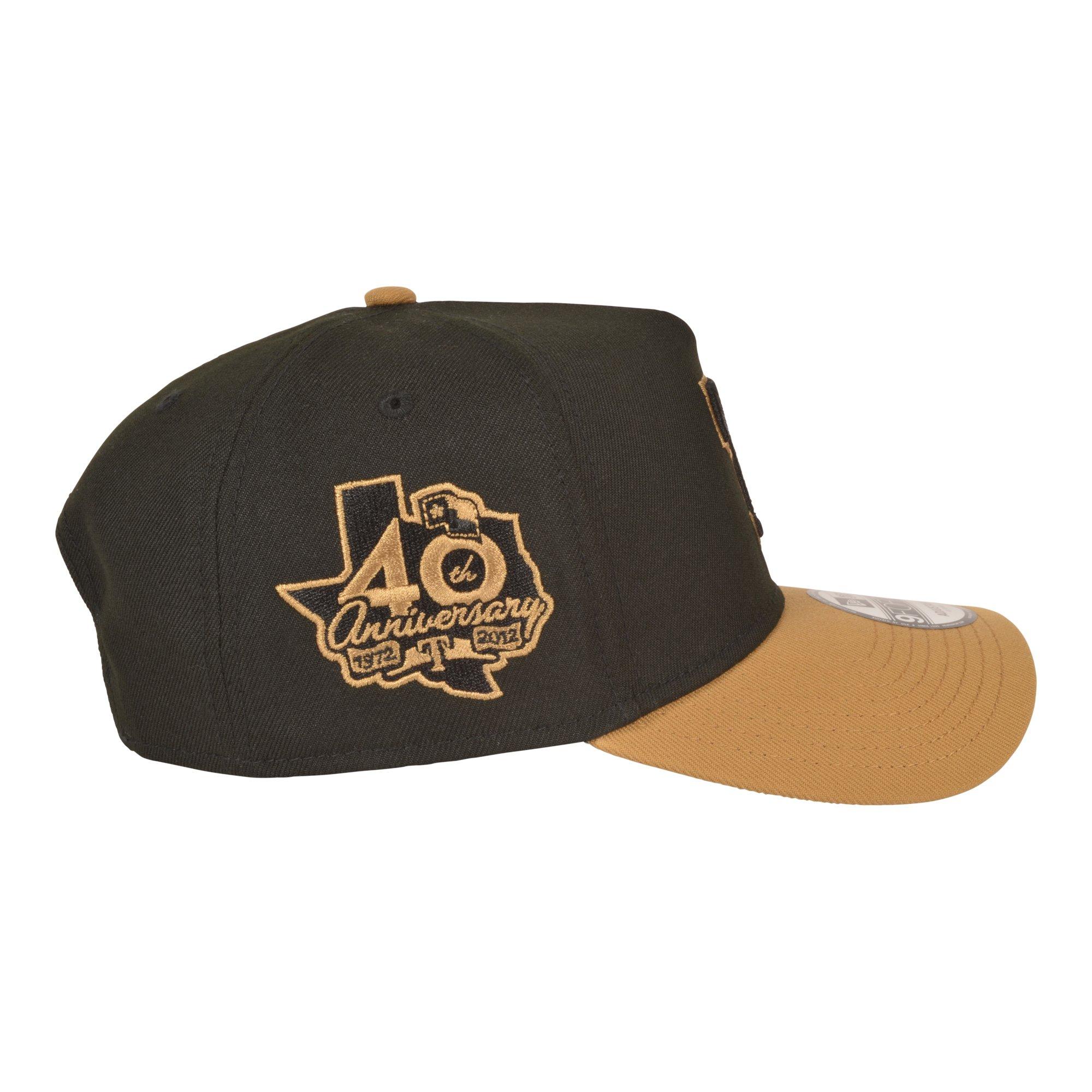 New Era Texas Rangers 9FORTY A-Frame Black/Wheat Snapback Hat