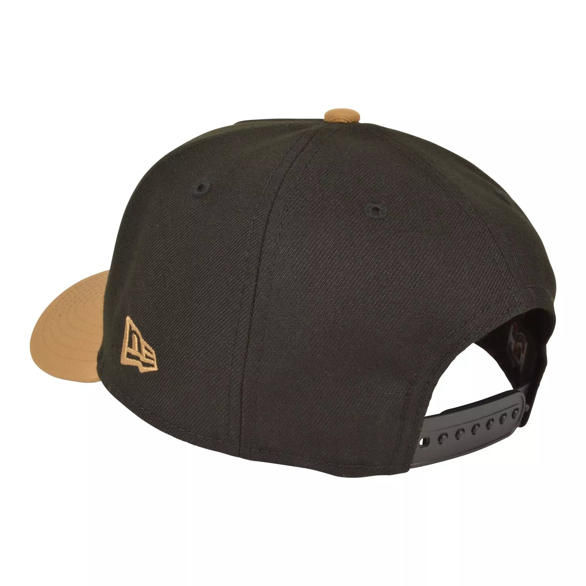 New Era Texas Rangers 9FORTY A-Frame Snapback Hat-Black/Wheat - BLACK/KHAKI