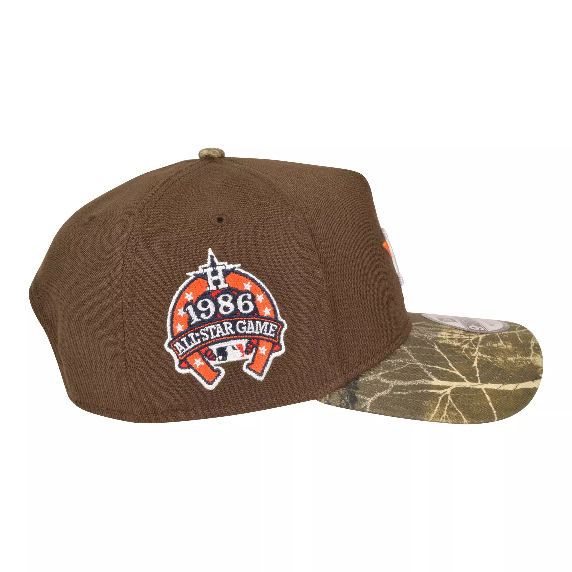 New Era Houston Astros 9FORTY A-Frame Snapback Hat-Walnut/Realtree - BROWN