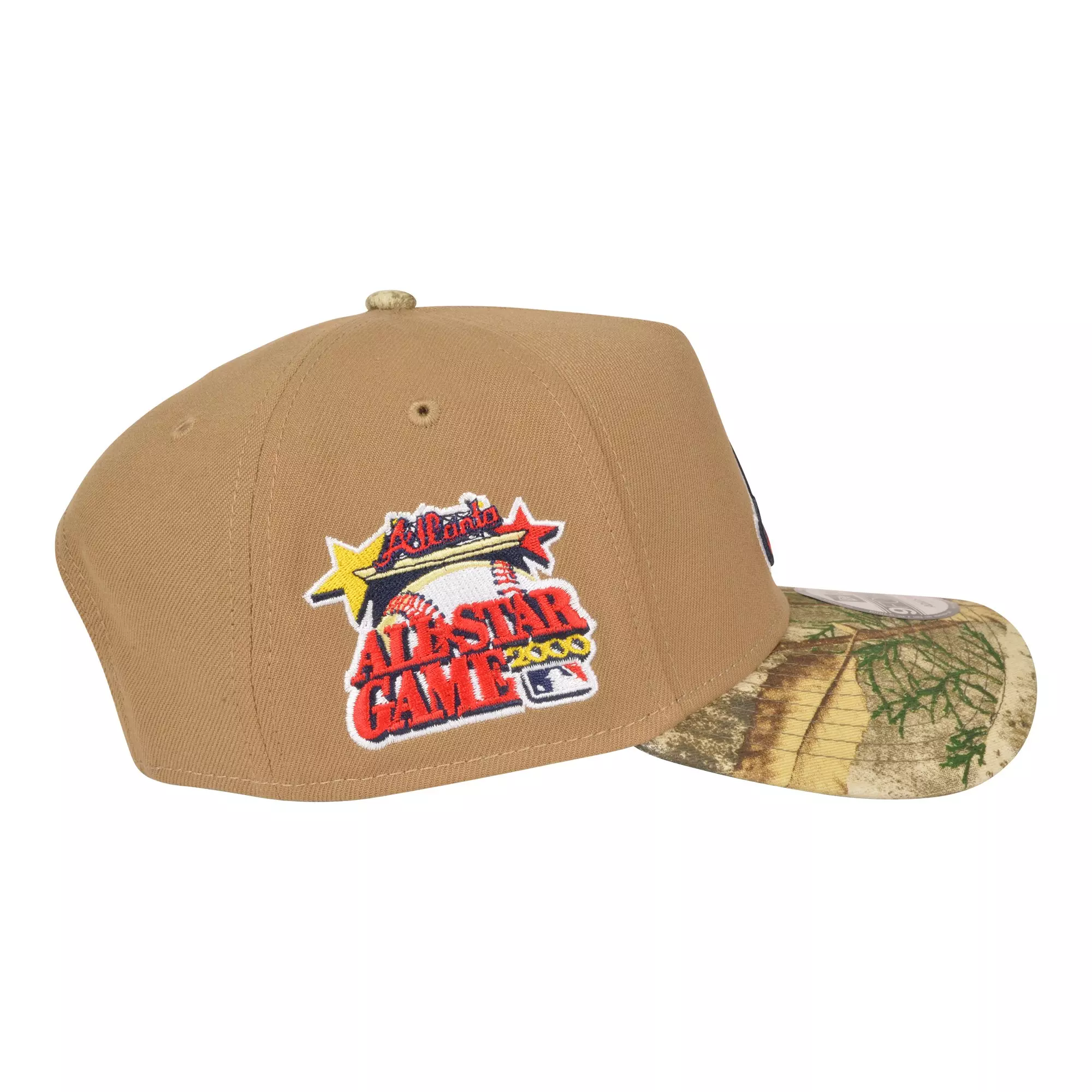New Era Atlanta Braves 9FORTY A-Frame Snapback Hat-Khaki/Realtree - TAN