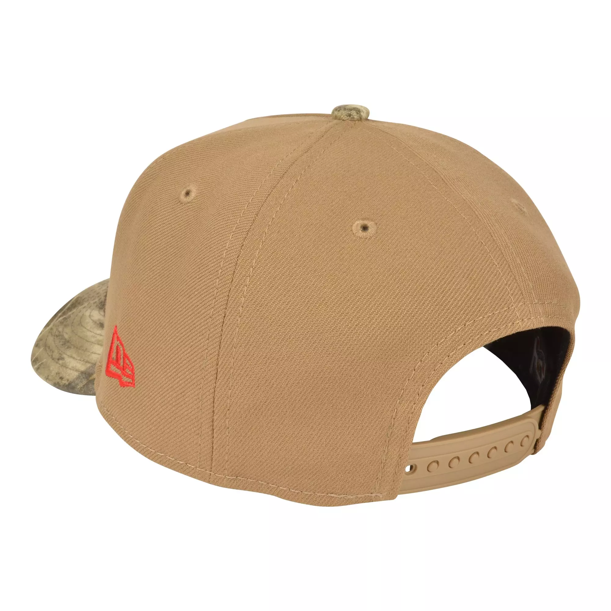 New Era Atlanta Braves 9FORTY A-Frame Snapback Hat-Khaki/Realtree - TAN