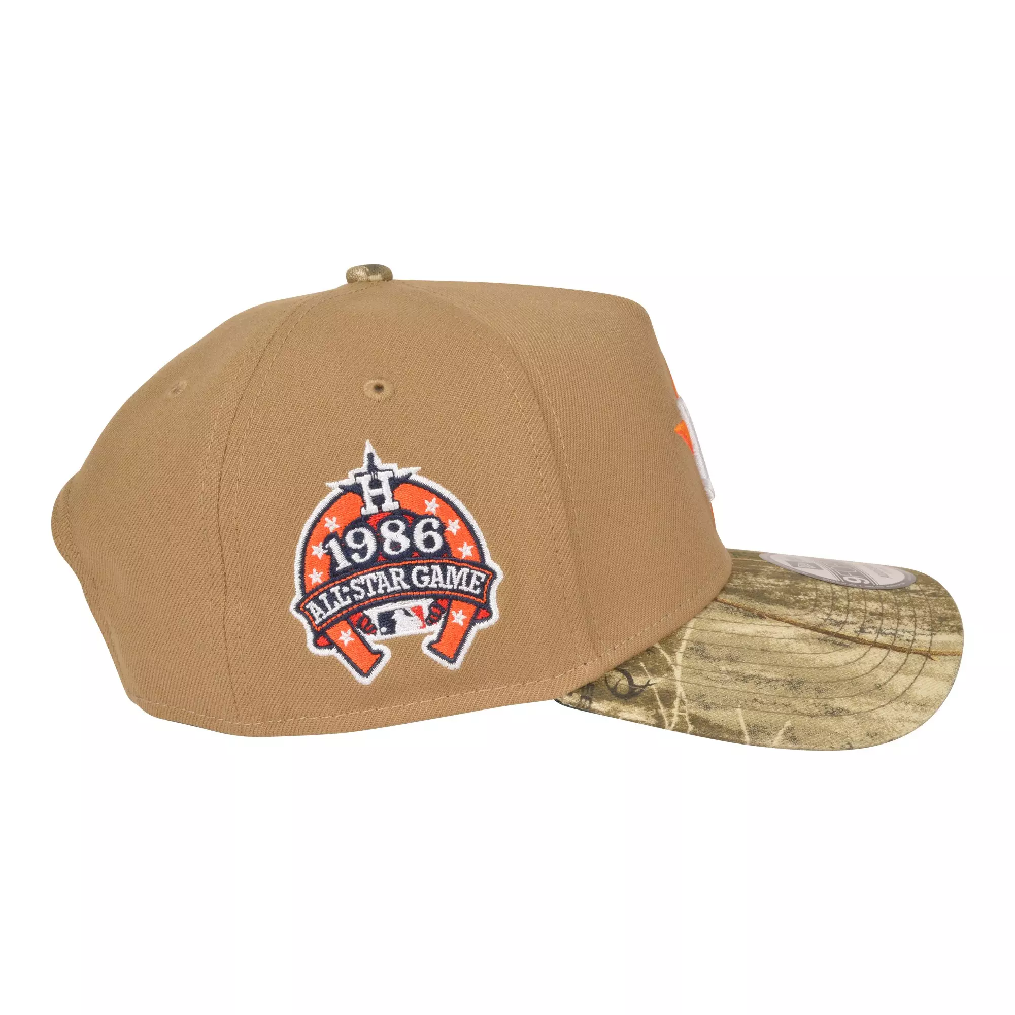 New Era Houston Astros 9FORTY A-Frame Snapback Hat-Khaki/Realtree - TAN