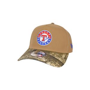 New Era Texas Rangers 9FORTY A-Frame Snapback Hat-Khaki/Realtree