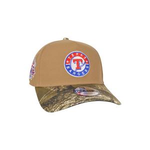 New Era Texas Rangers 9FORTY A-Frame Snapback Hat-Khaki/Realtree