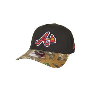 New Era Atlanta Braves 9FORTY A-Frame Snapback Hat-Black/Realtree