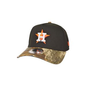 New Era Houston Astros 9FORTY A-Frame Snapback Hat-Black/Realtree