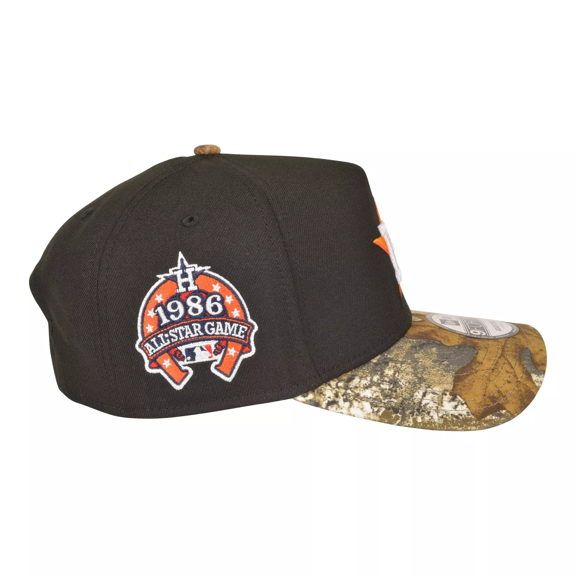 New Era Houston Astros 9FORTY A-Frame Snapback Hat-Black/Realtree - BLACK