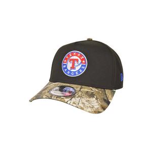 New Era Texas Rangers 9FORTY A-Frame Snapback Hat-Black/Realtree
