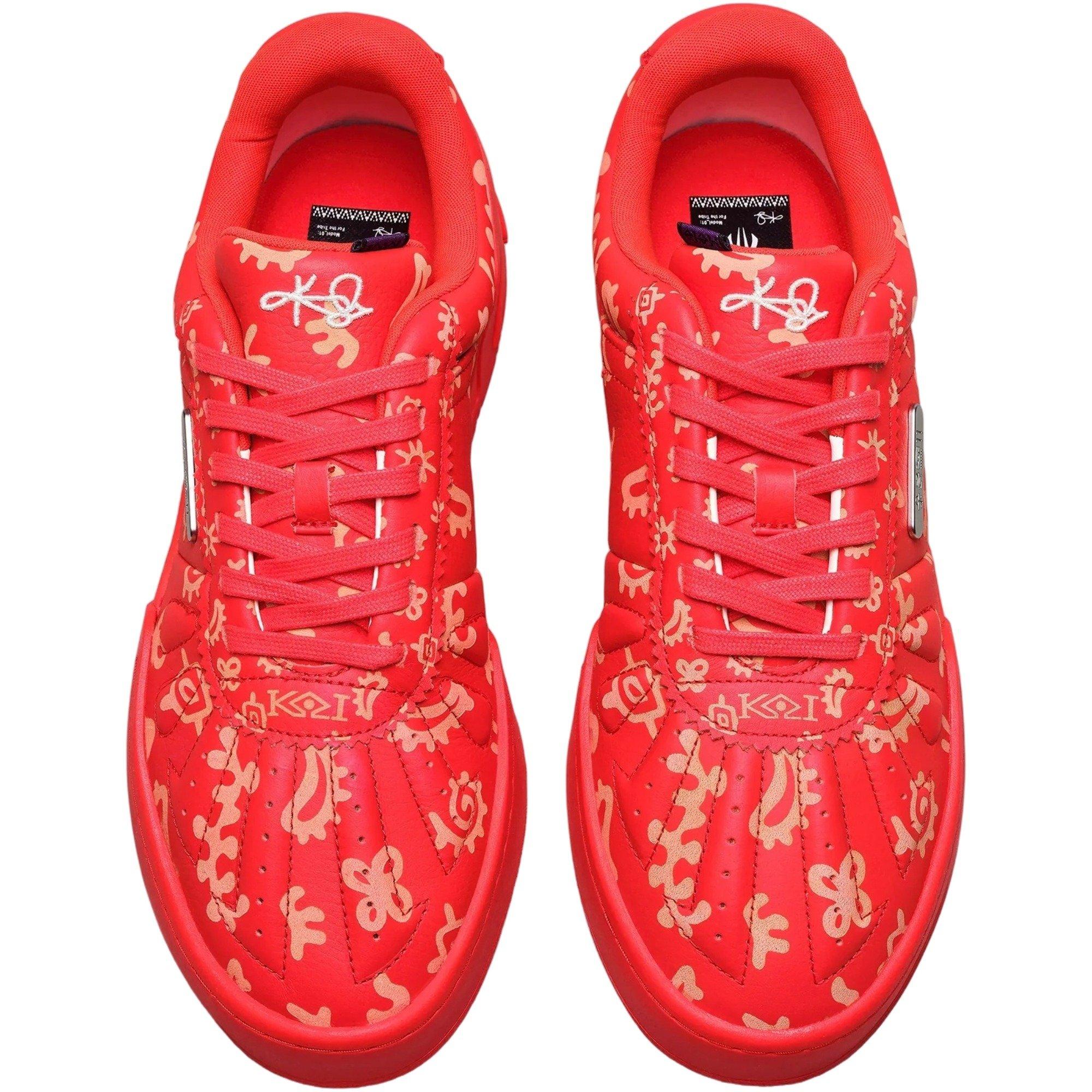 ANTA Kai H&eacute;l&agrave; Style "Ancestral Flame" Men's Shoe - RED/YELLOW Thumbnail View 3