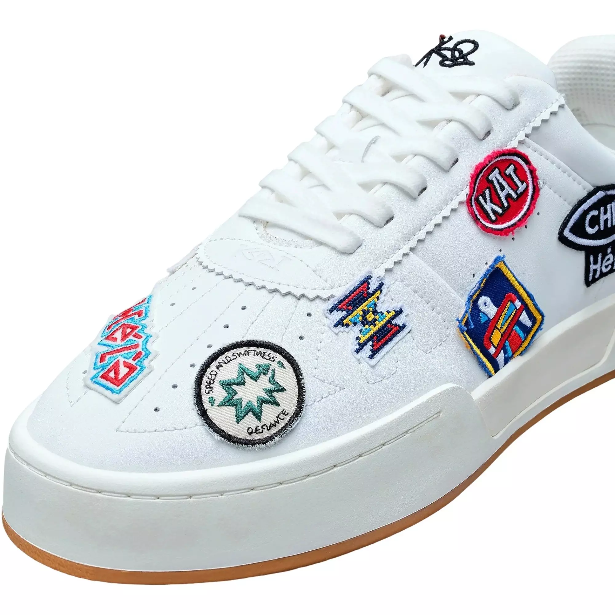 ANTA Kai Hélà Style "White Patches" Men's Shoe - WHITE