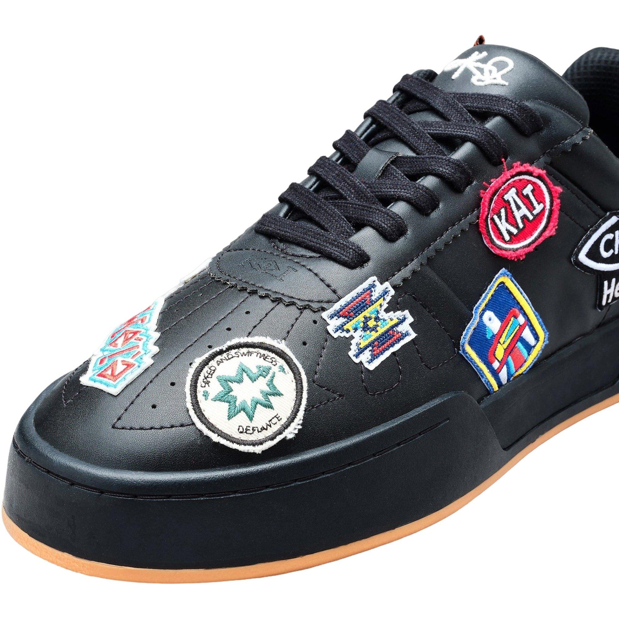 ANTA Kai H&eacute;l&agrave; Style Limited "Black Patches" Men's Shoe - BLACK Thumbnail View 5