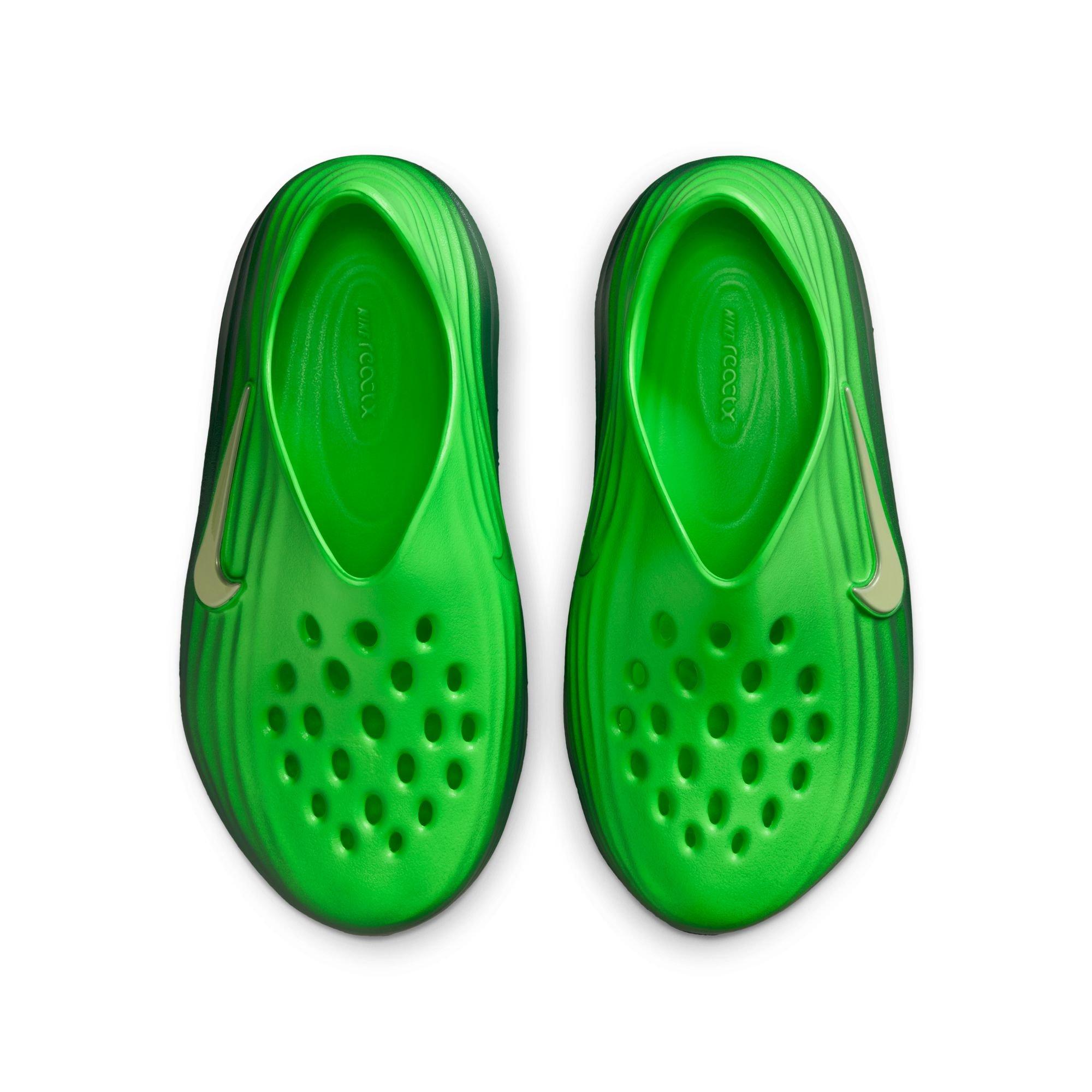 Nike ReactX Rejuven8 "Green Strike/Olive Aura/Fir" Grade School Boys' Slide - GREEN/BLACK Thumbnail View 6