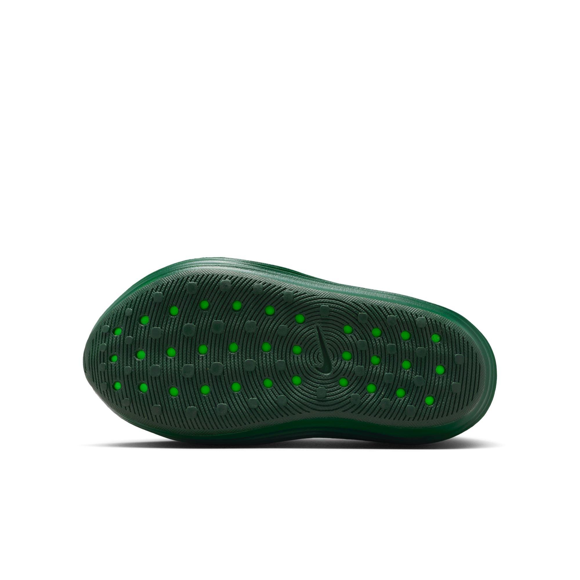 Nike ReactX Rejuven8 "Green Strike/Olive Aura/Fir" Grade School Boys' Slide - GREEN/BLACK Thumbnail View 9