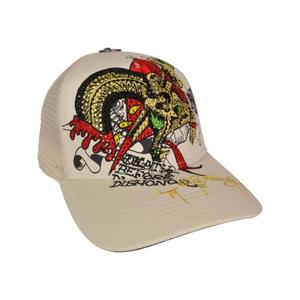 Ed Hardy Rhinestone Dagger Snake Snapback Hat-Black