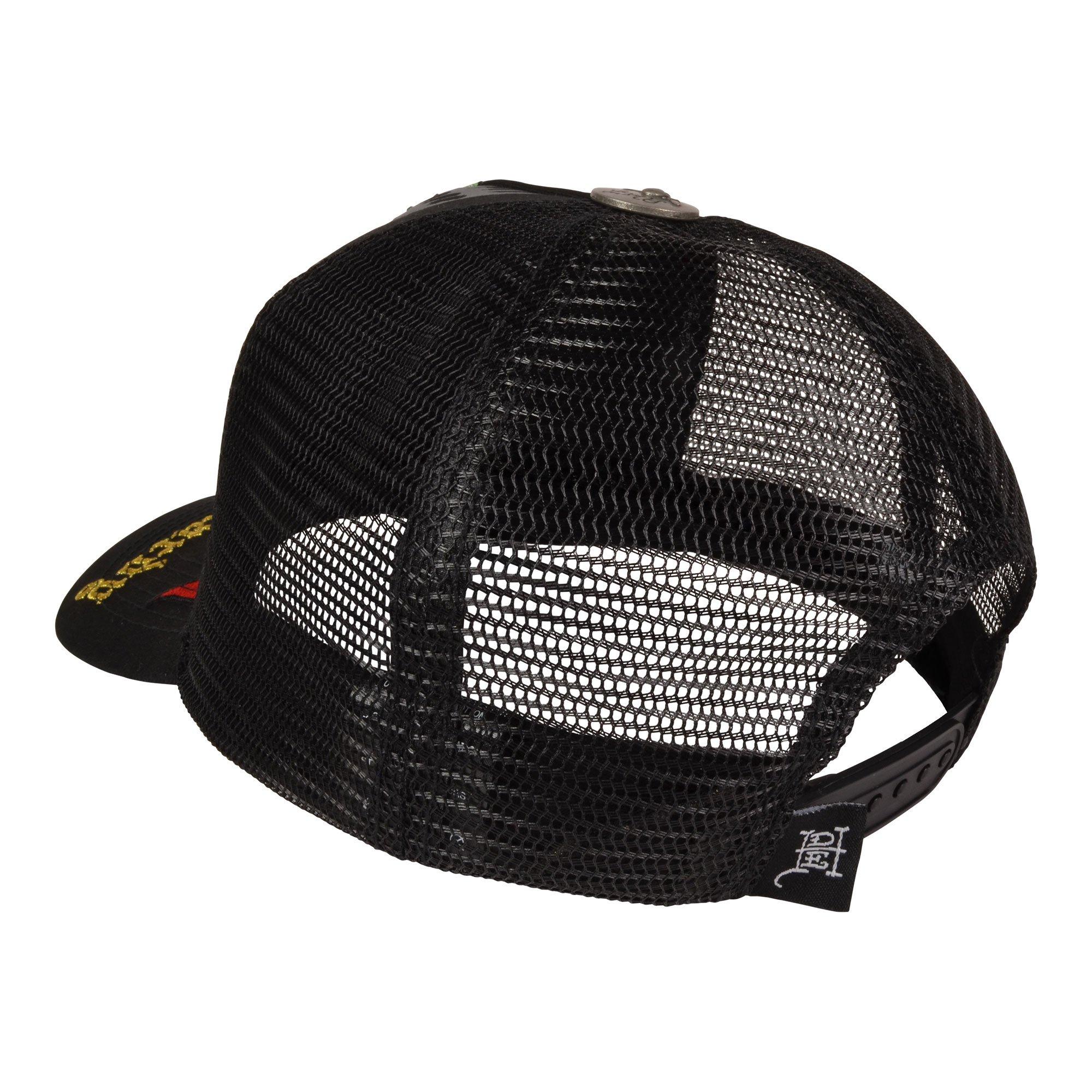 Ed Hardy Rhinestone Cowboy Skull Snapback Hat-Black - BLACK Thumbnail View 3