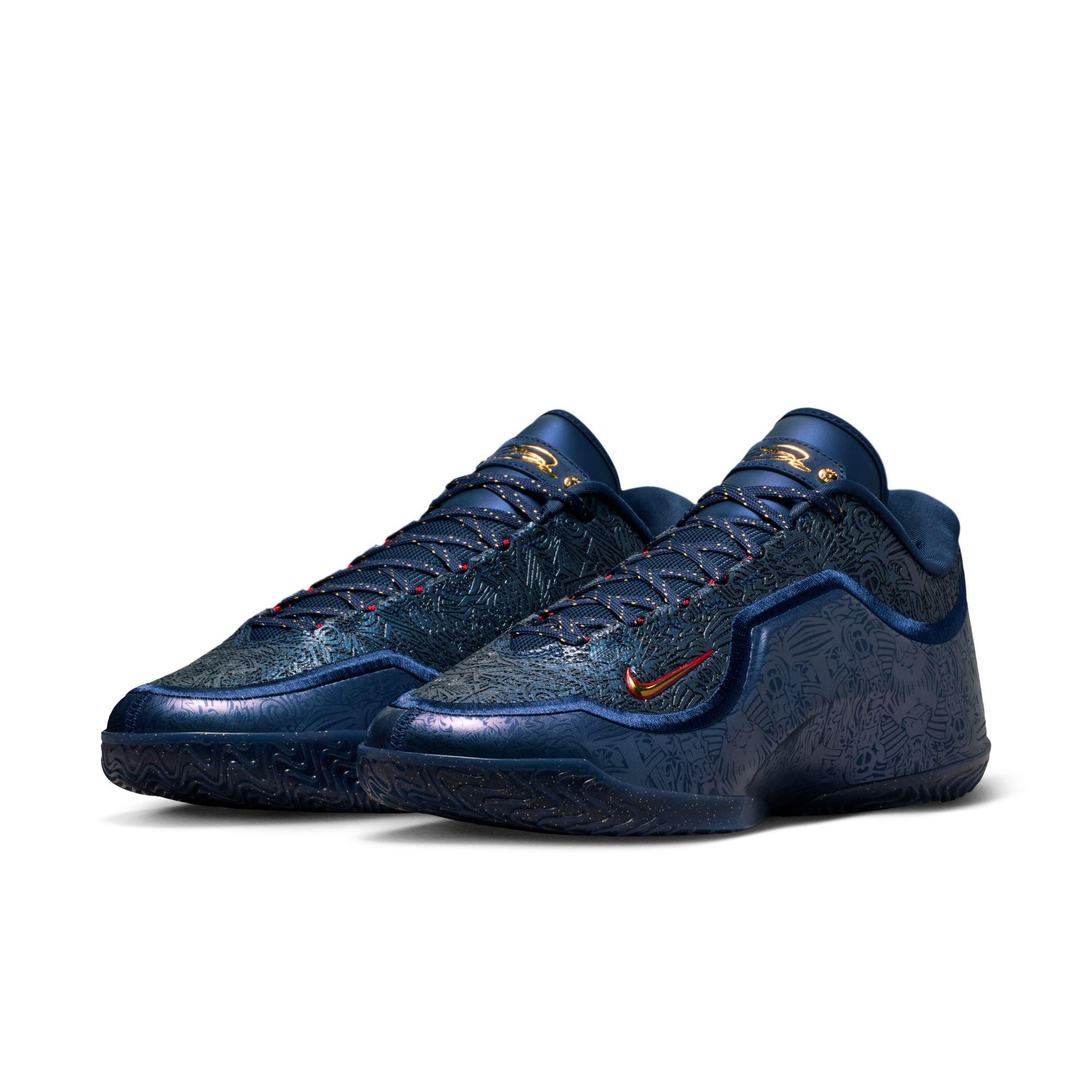 Nike LeBron XXIII "Out For Redemption" Men's Basketball Shoe - MIDNIGHT NAVY/METALLIC GOLD Thumbnail View 4