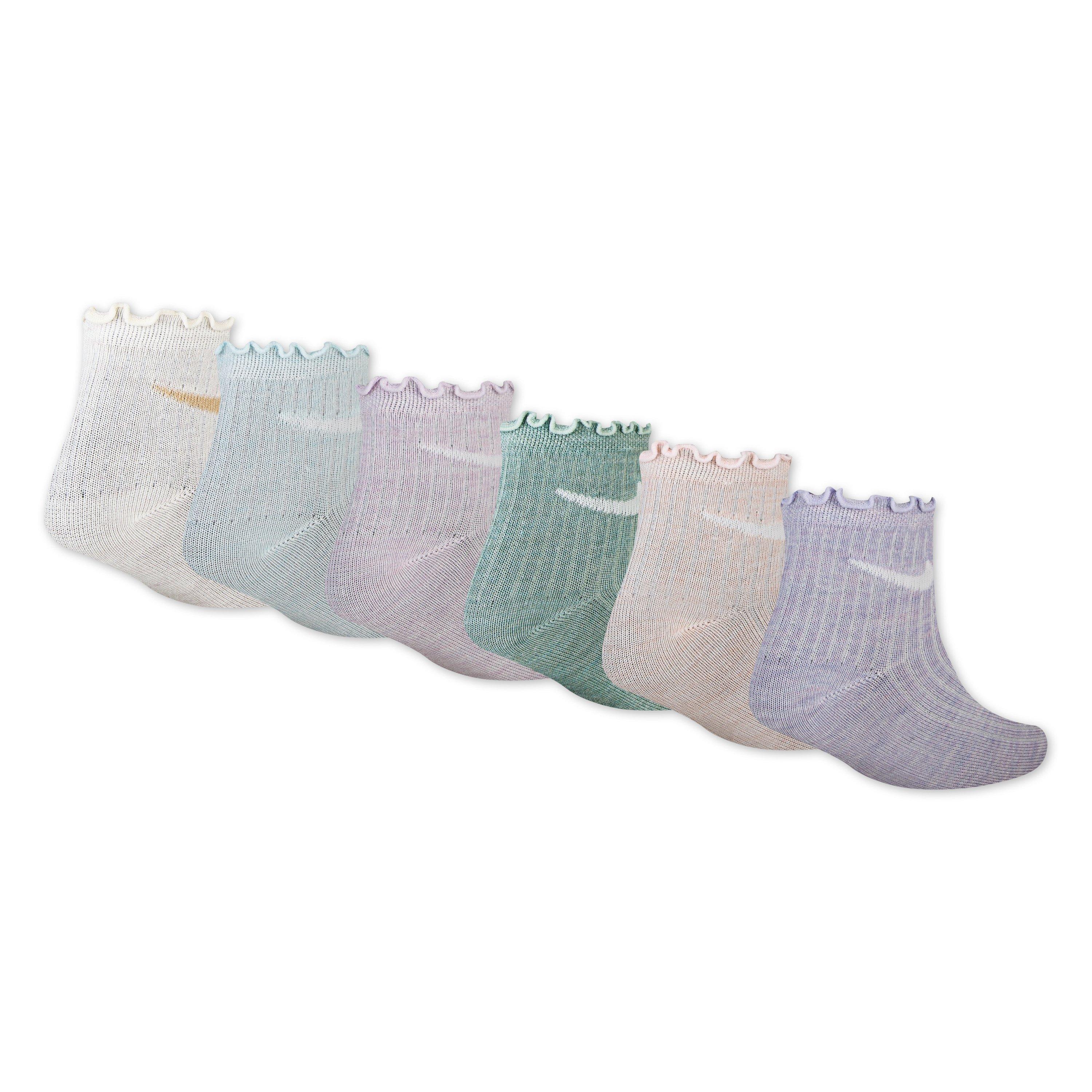 Nike Lettuce 6-Pack Ankle Little Girls' Multi Socks