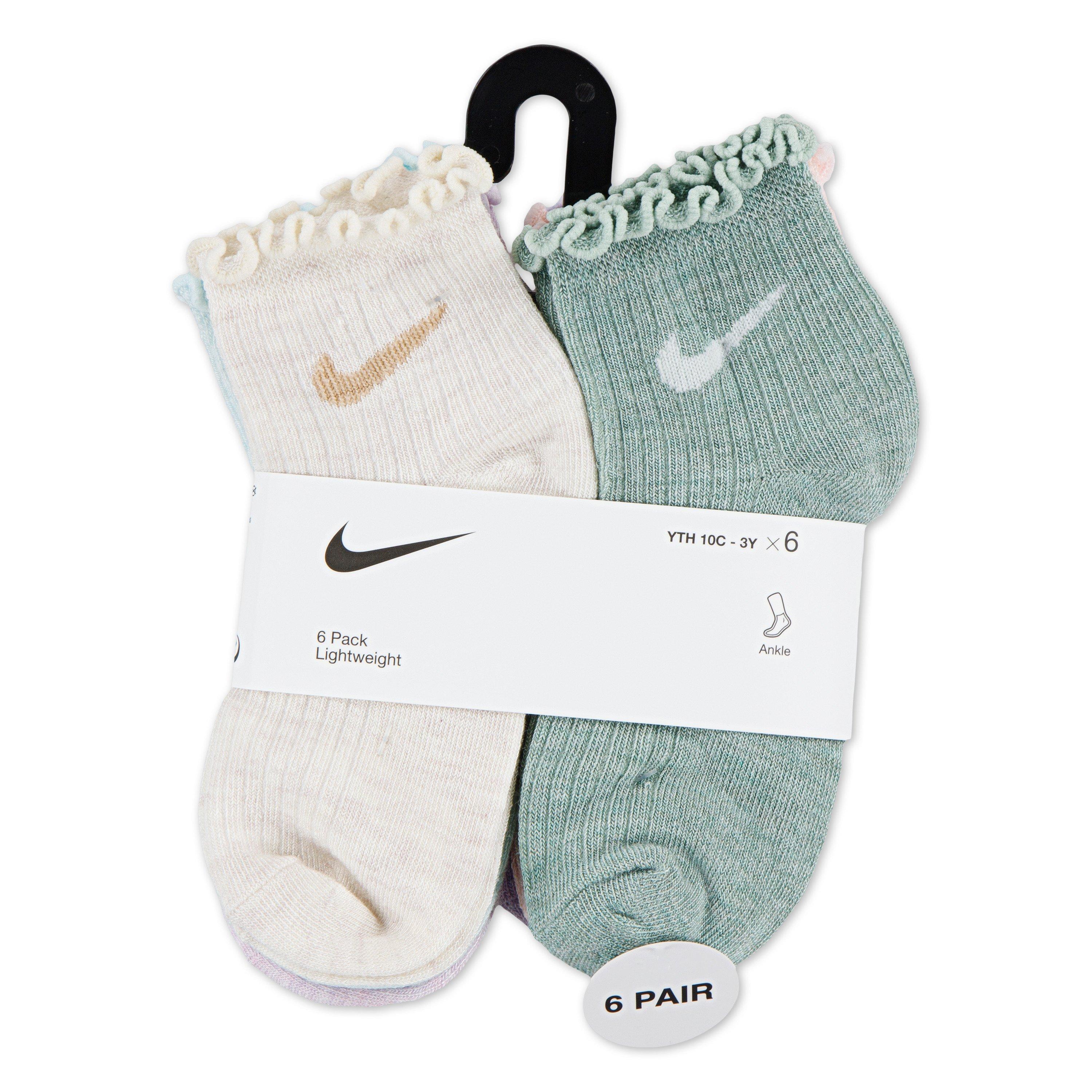 Nike Lettuce 6-Pack Ankle Little Girls' Multi Socks