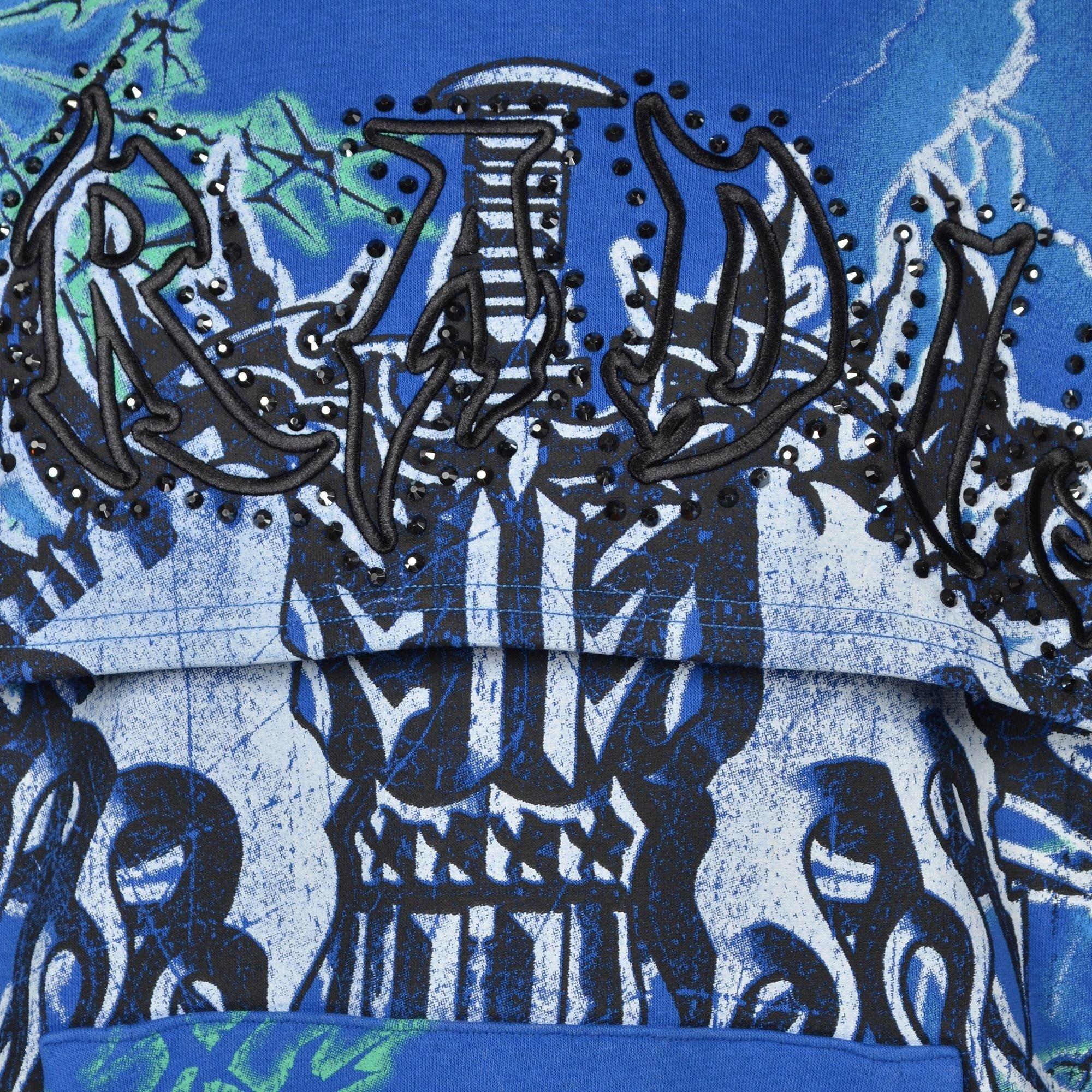 SMOKERISE FA25 Men's Graphic Long Sleeve Hoodie - Nautical Blue