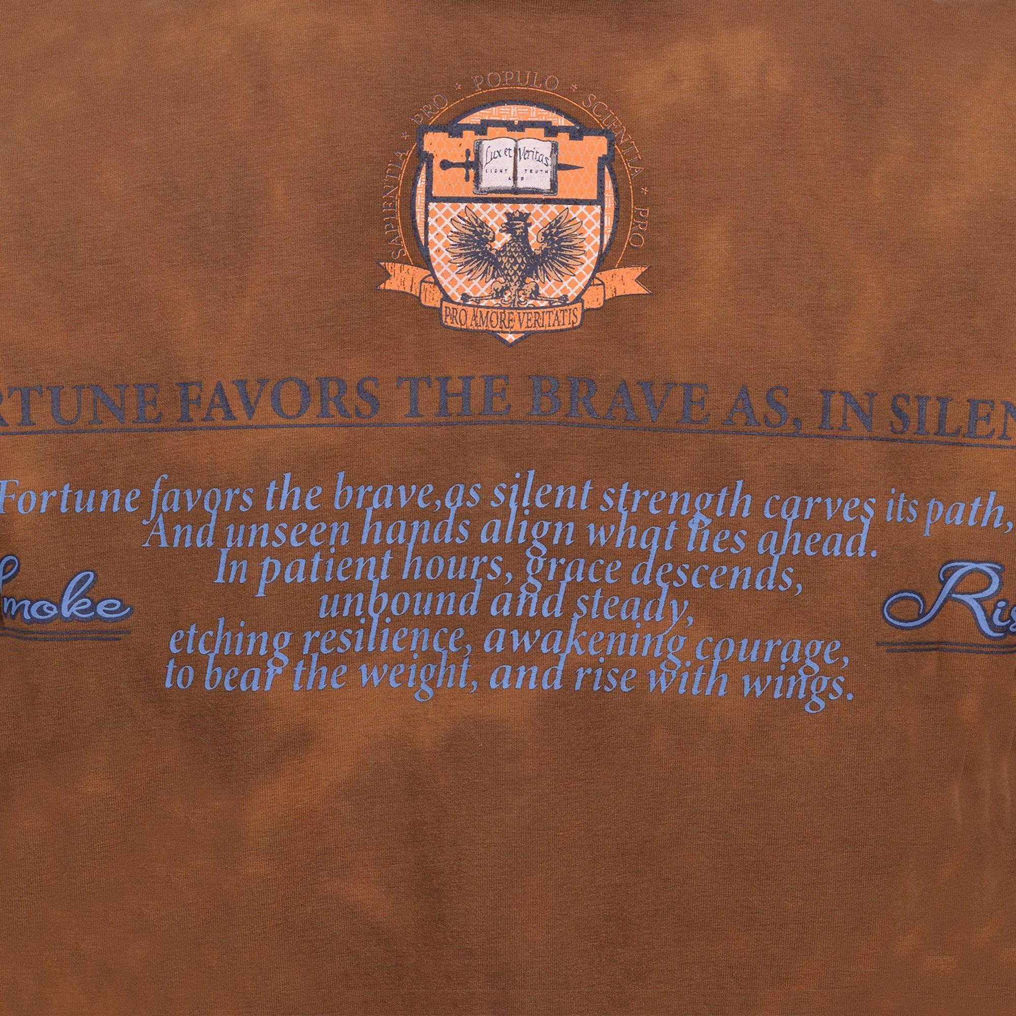 Smoke Rise Graphic Big Boys' Brown Tee