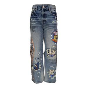 Smoke Rise Big Boys' Hearst Blue Patch Denim Jeans