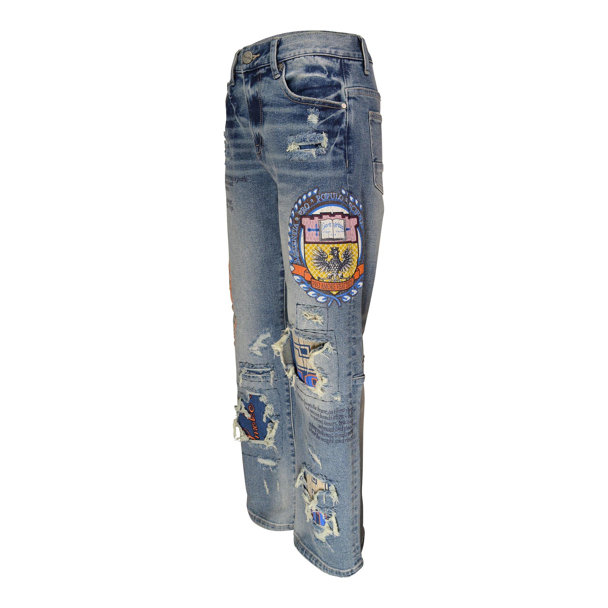 Smoke Rise Hearst Blue Patch Denim Big Boys' Jeans