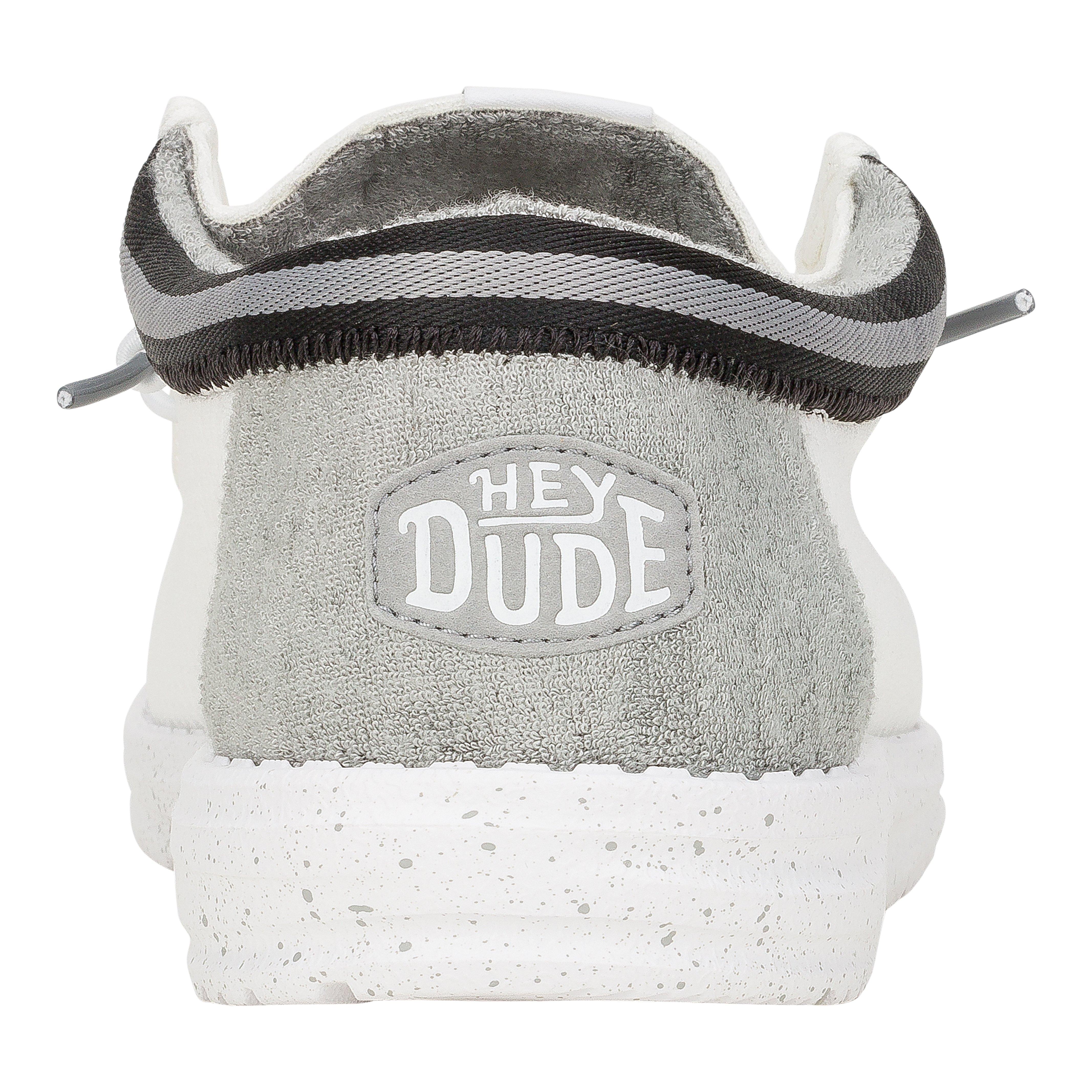 Hey Dude Wally Varsity Jersey "White/Grey" Men's Shoe - WHITE/GREY Thumbnail View 2