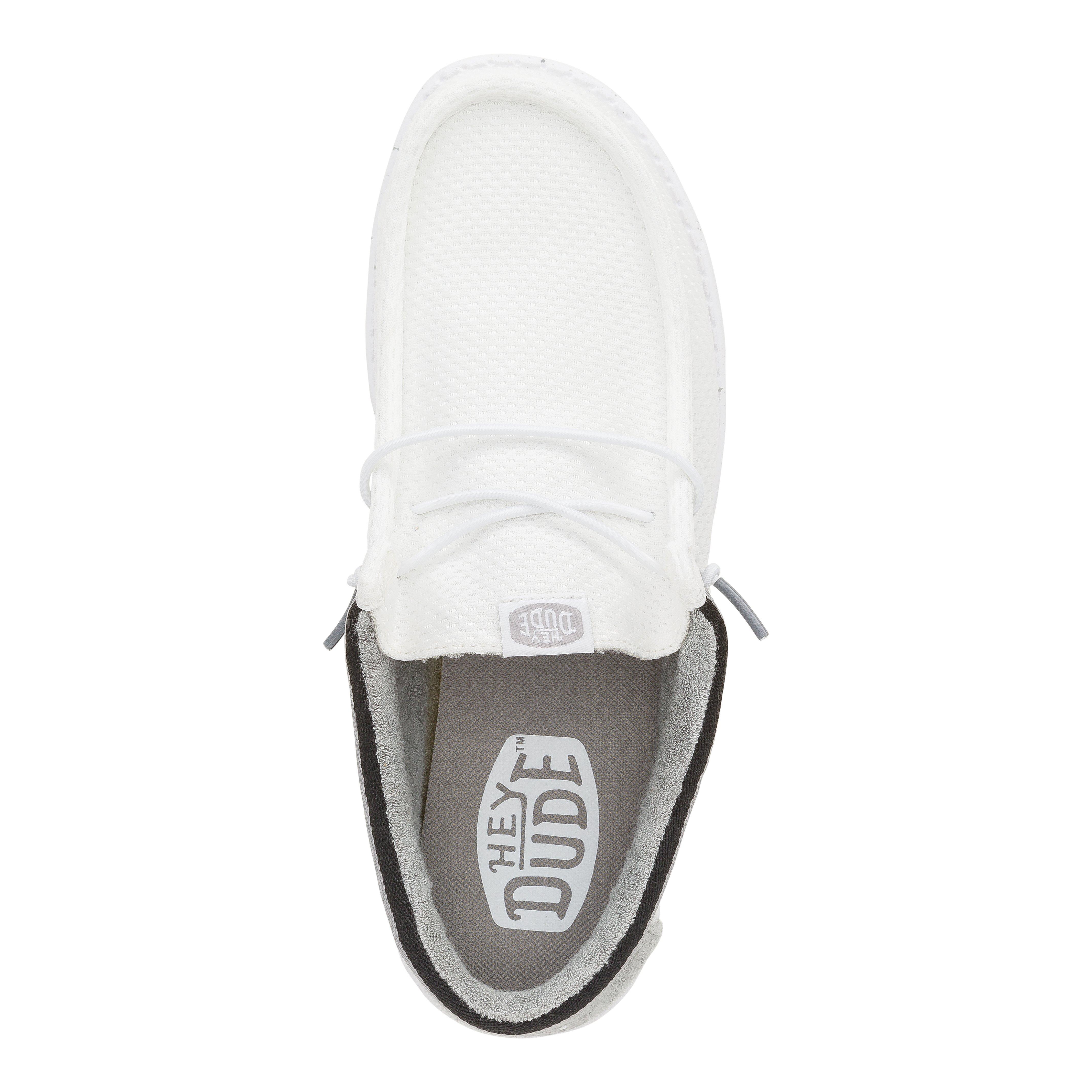 Hey Dude Wally Varsity Jersey "White/Grey" Men's Shoe - WHITE/GREY Thumbnail View 6