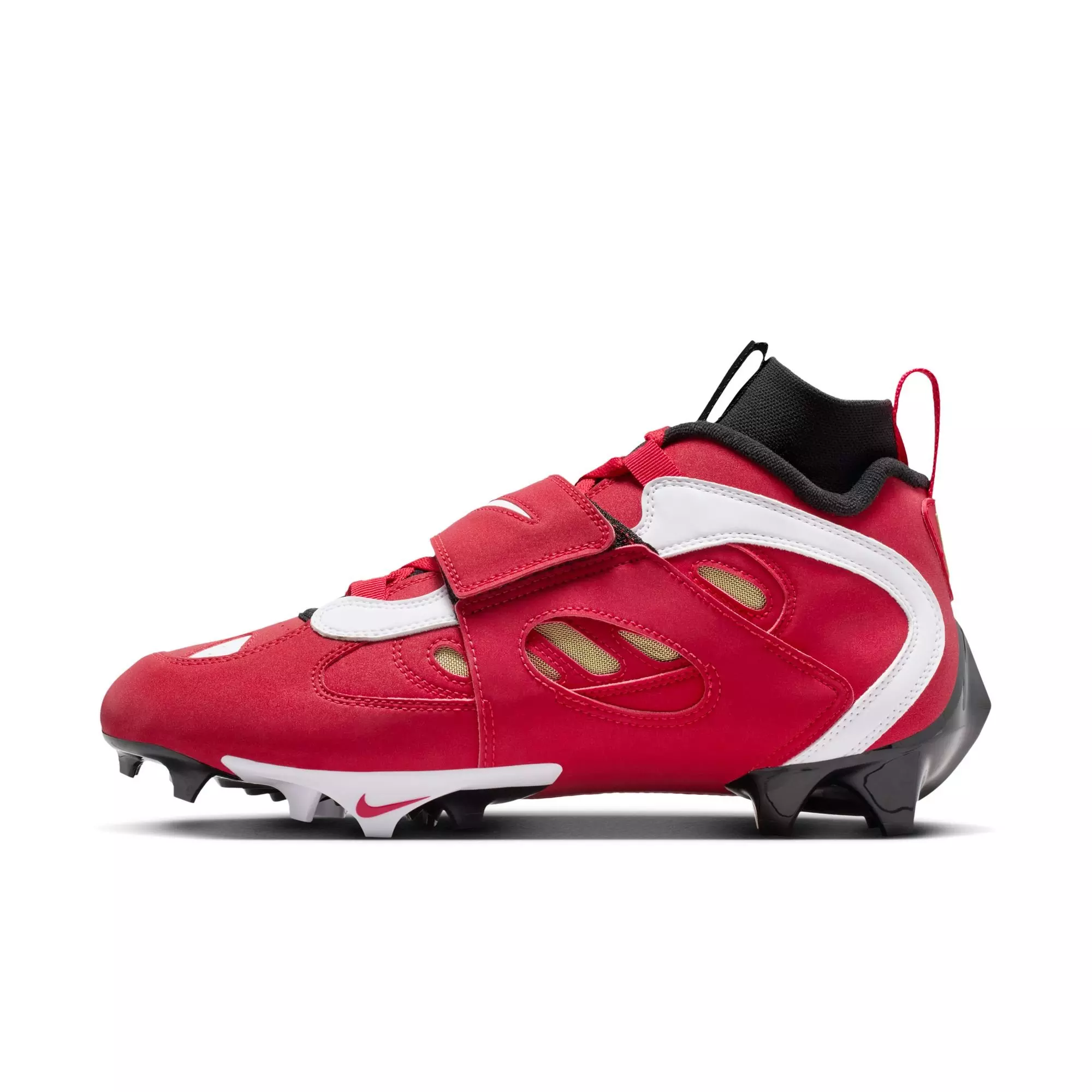 Nike Diamond Turf 2 "Prime Red" Men's Football Cleat - BLACK/WHITE/RED