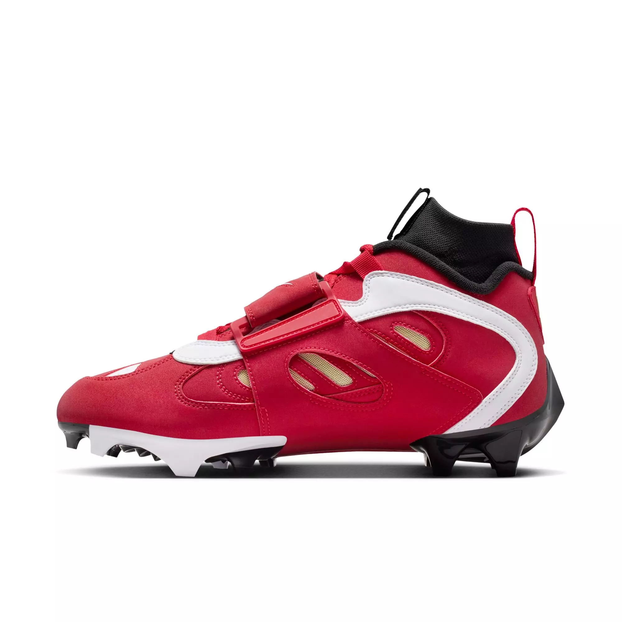 Nike Diamond Turf 2 "Prime Red" Men's Football Cleat - BLACK/WHITE/RED