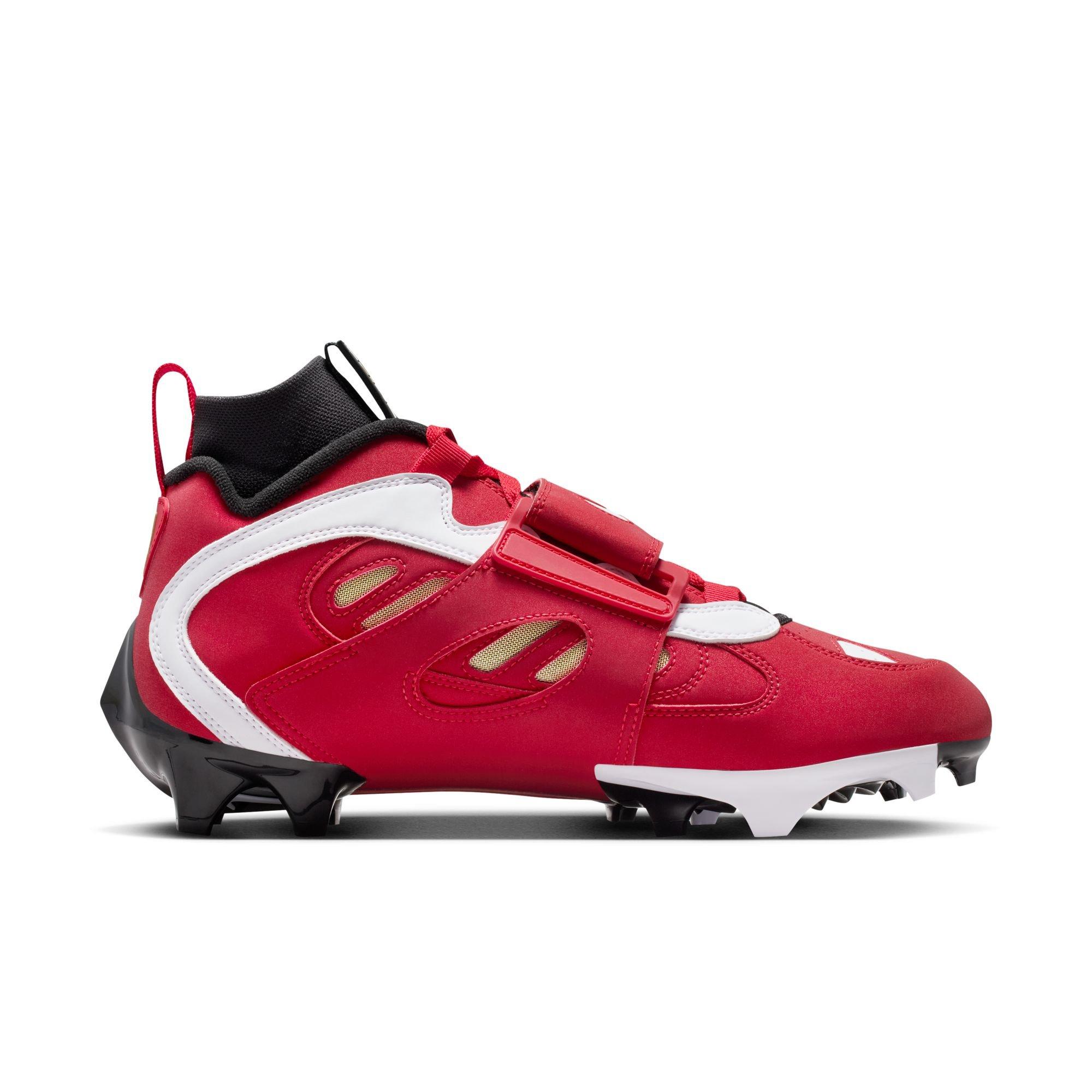 Nike Diamond Turf 2 "Prime Red" Men's Football Cleat - BLACK/WHITE/RED Thumbnail View 3