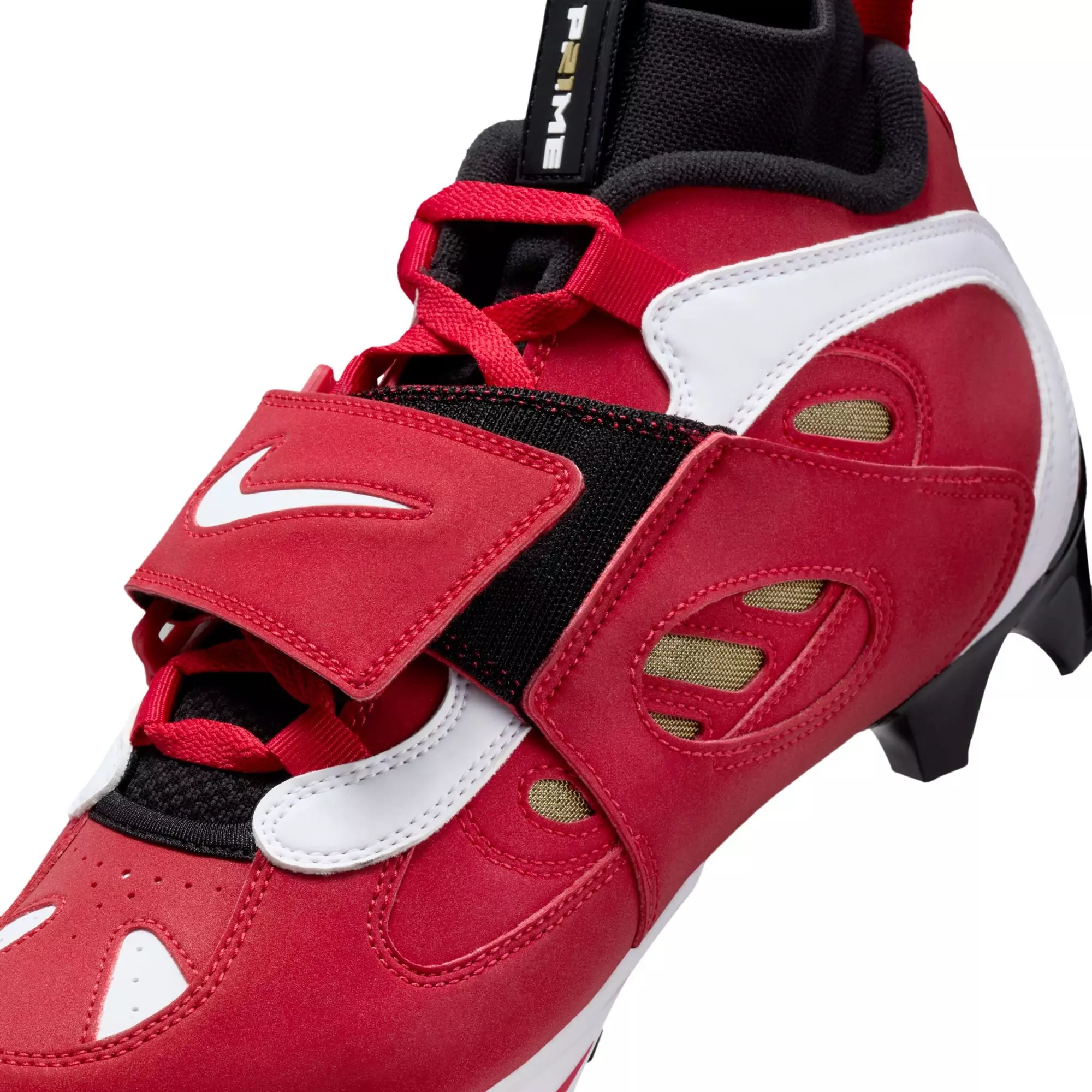Nike Diamond Turf 2 "Prime Red" Men's Football Cleat - BLACK/WHITE/RED