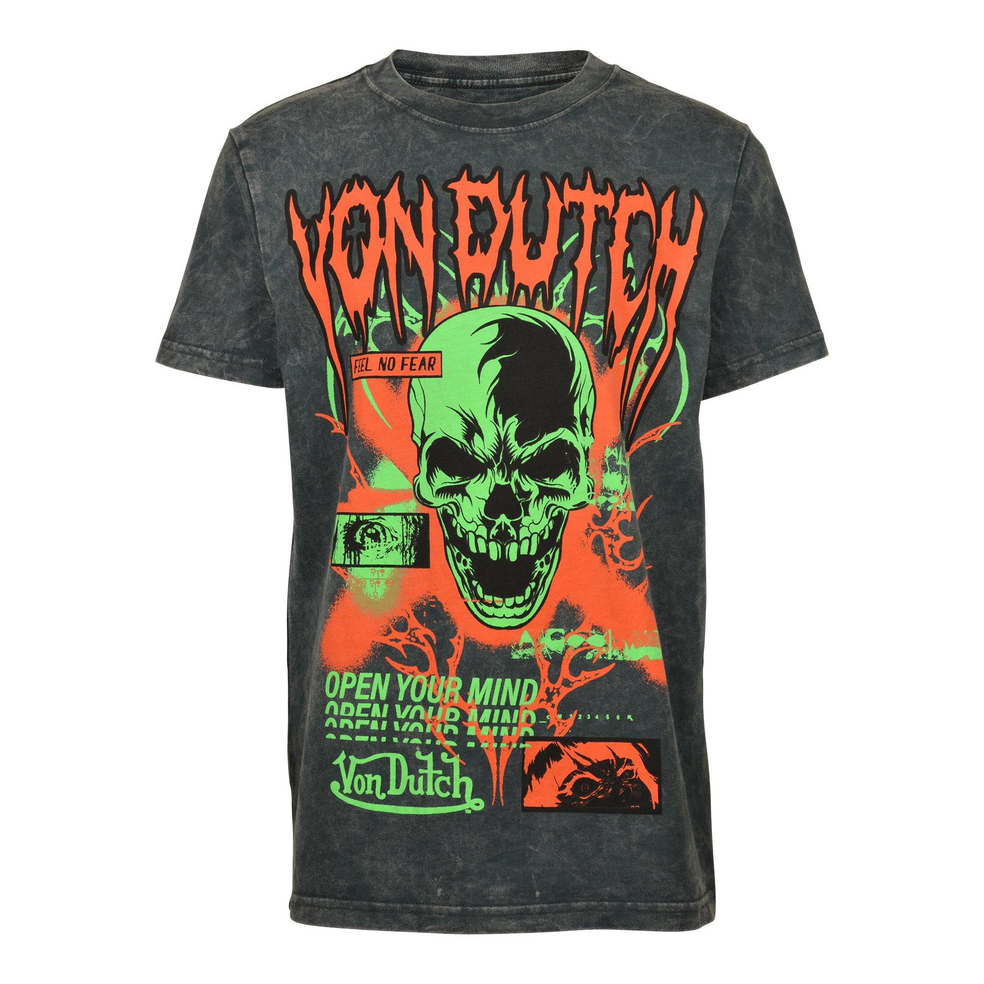 Von Dutch Big Boys' Skull Tee - Black | Hibbett