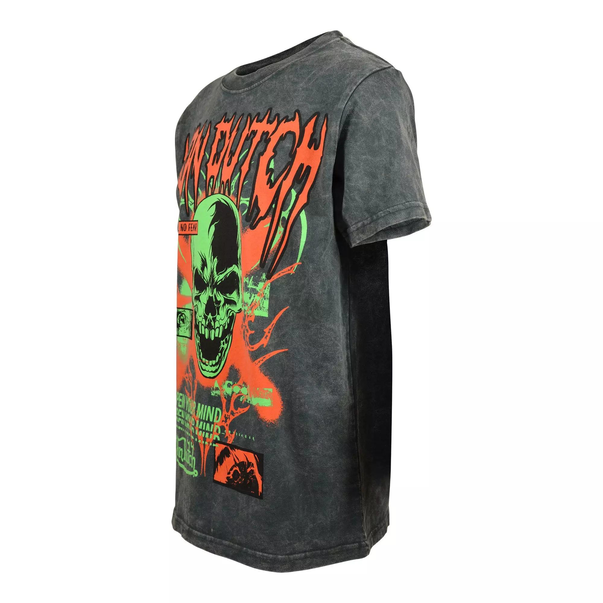 Von Dutch Big Boys' Skull Tee - BLACK/GREY