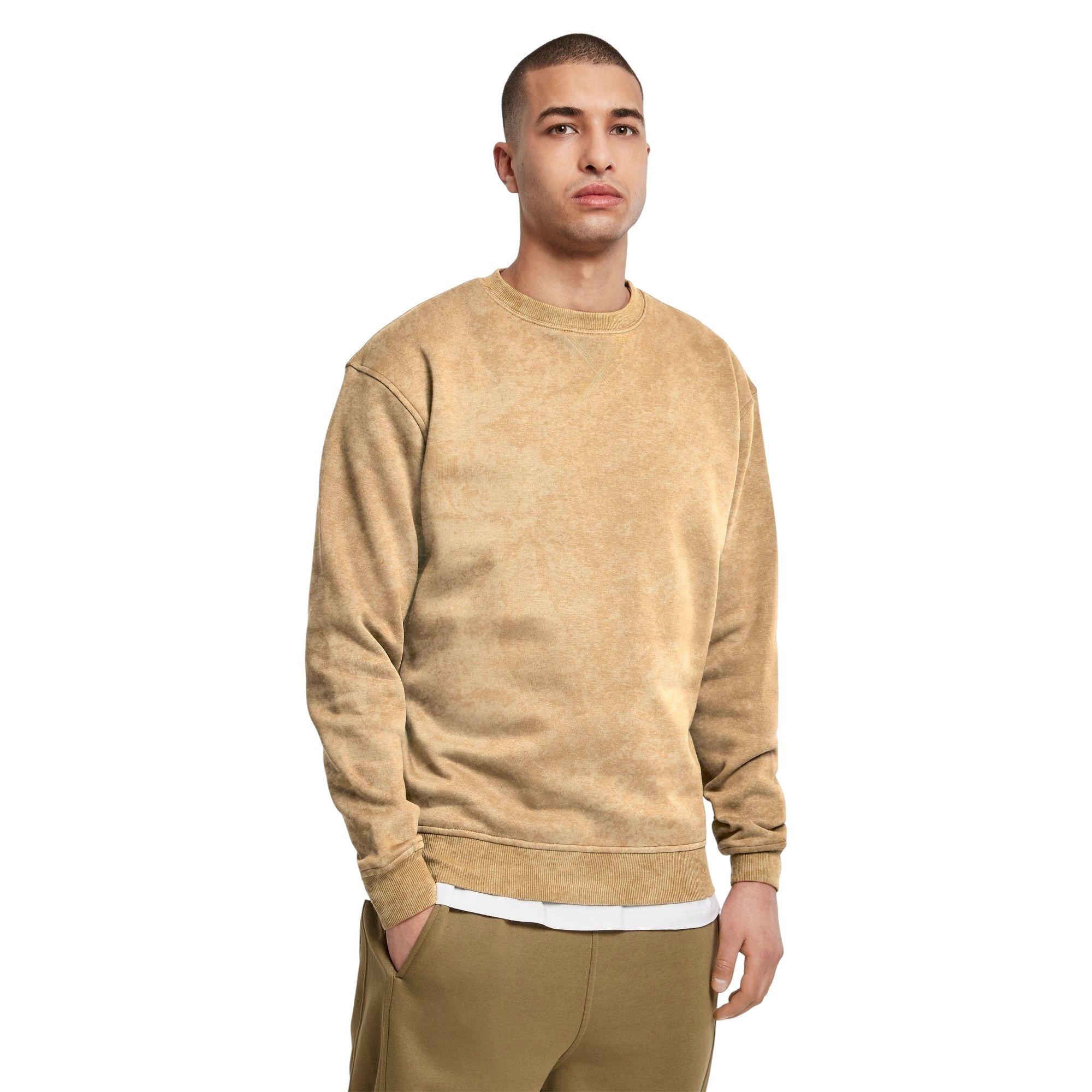 Forgotten Faces Men's Acid Wash Boxy Crewneck - Union Beige - BEIGE Thumbnail View 1